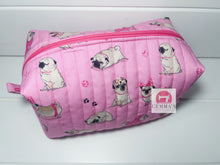 Load image into Gallery viewer, Pink Pug Quilted Pouch