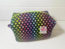 Load image into Gallery viewer, Rainbow Polka Dot Quilted Pouch