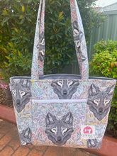 Load image into Gallery viewer, Floral Fox Tote Bag