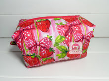 Load image into Gallery viewer, Pink Strawberry Quilted Pouch