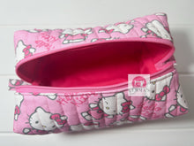 Load image into Gallery viewer, Light Pink Kitty Quilted Pouch