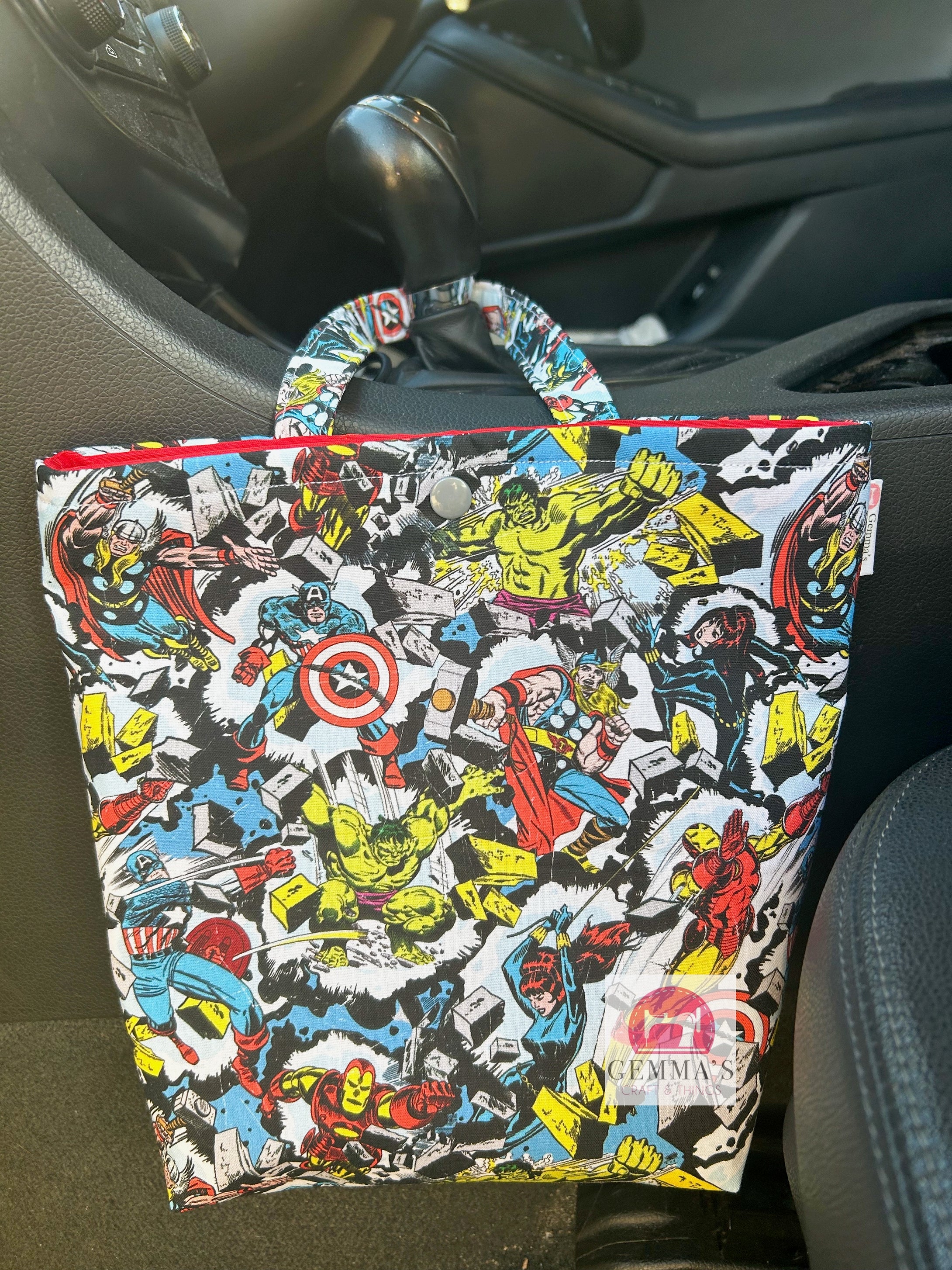 Fighting Superhero Car Bin Bag