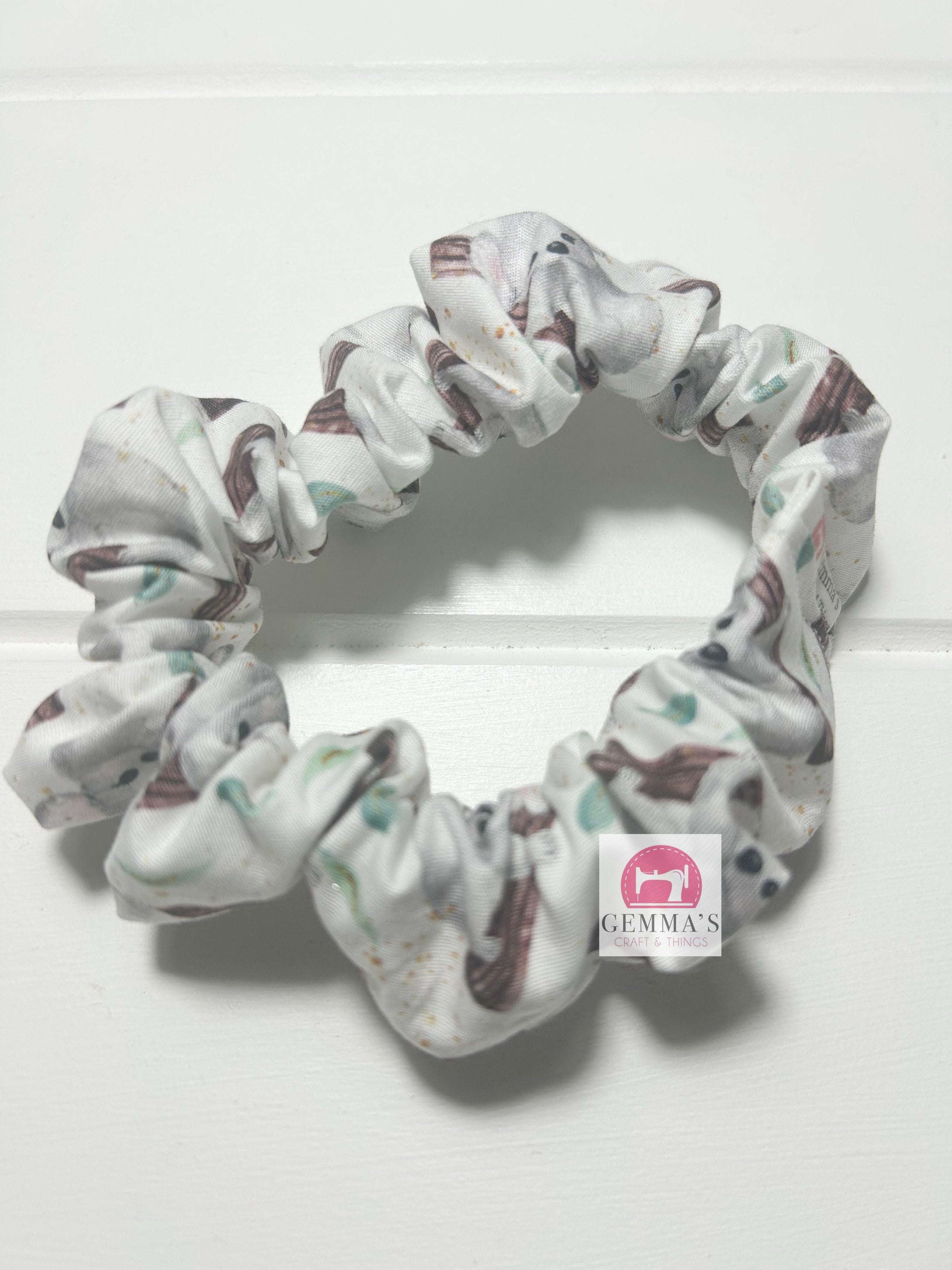 White Koala Scrunchie