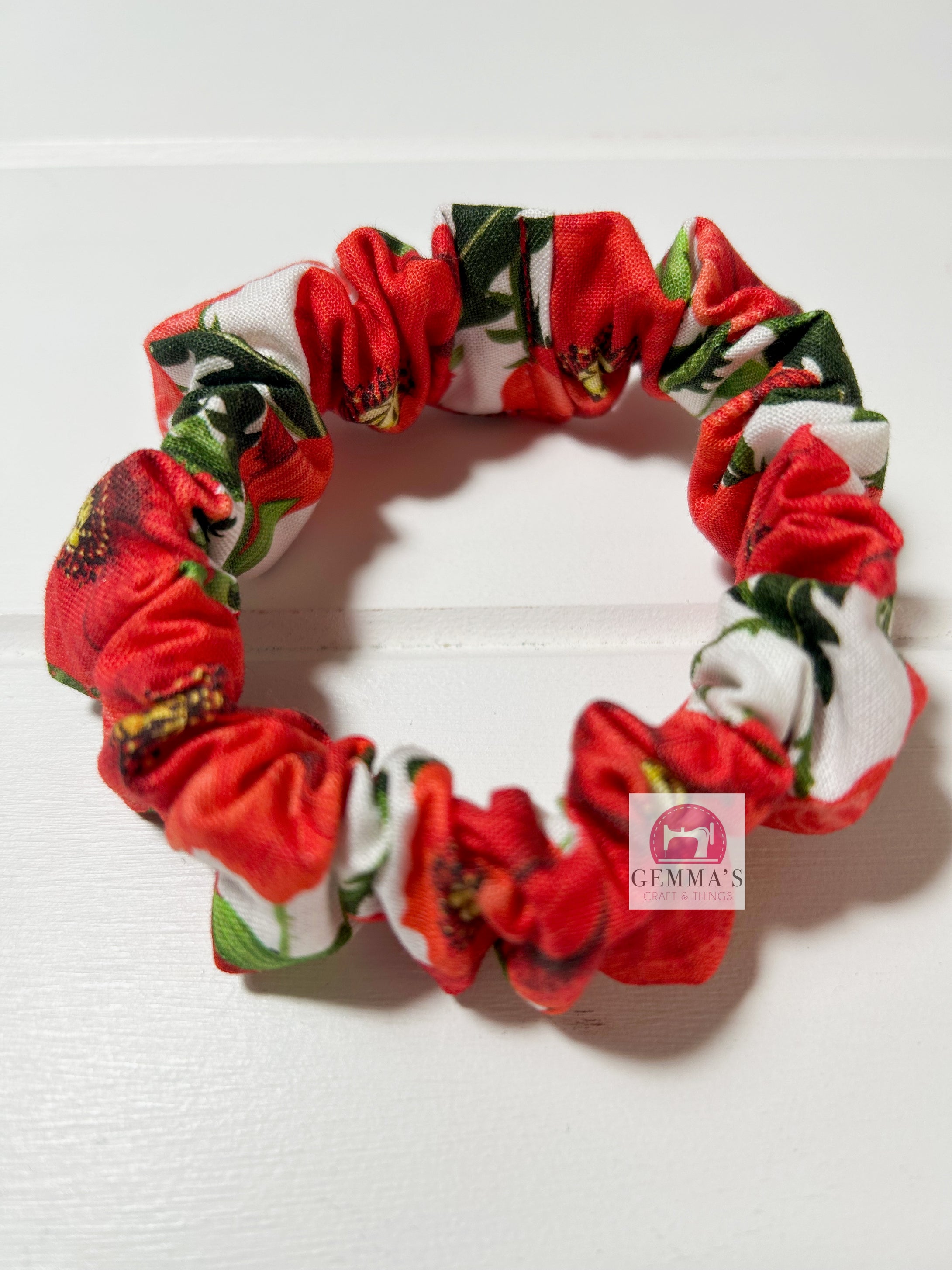 White Poppy Scrunchie