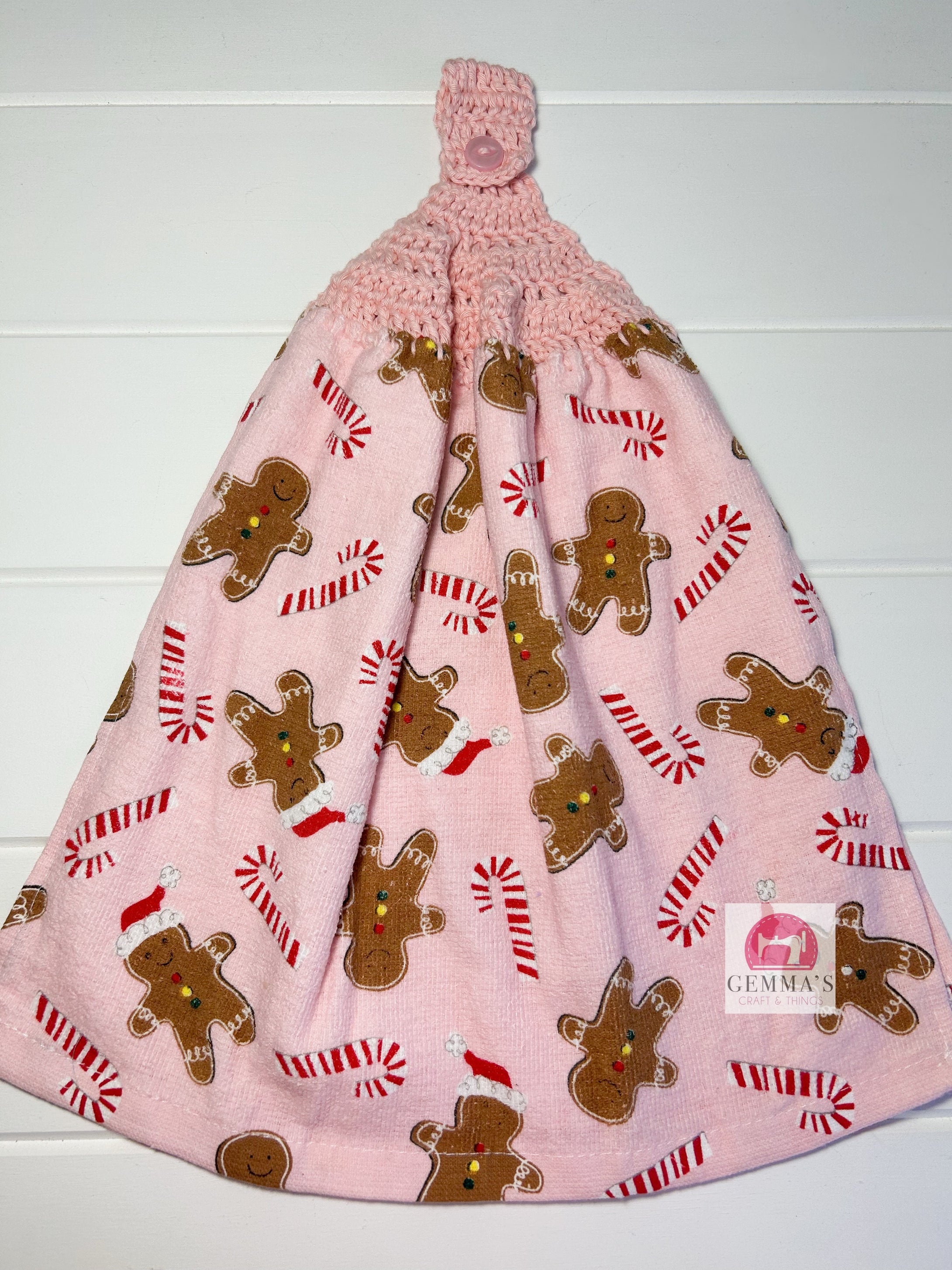 Pink Gingerbread Tea Towel