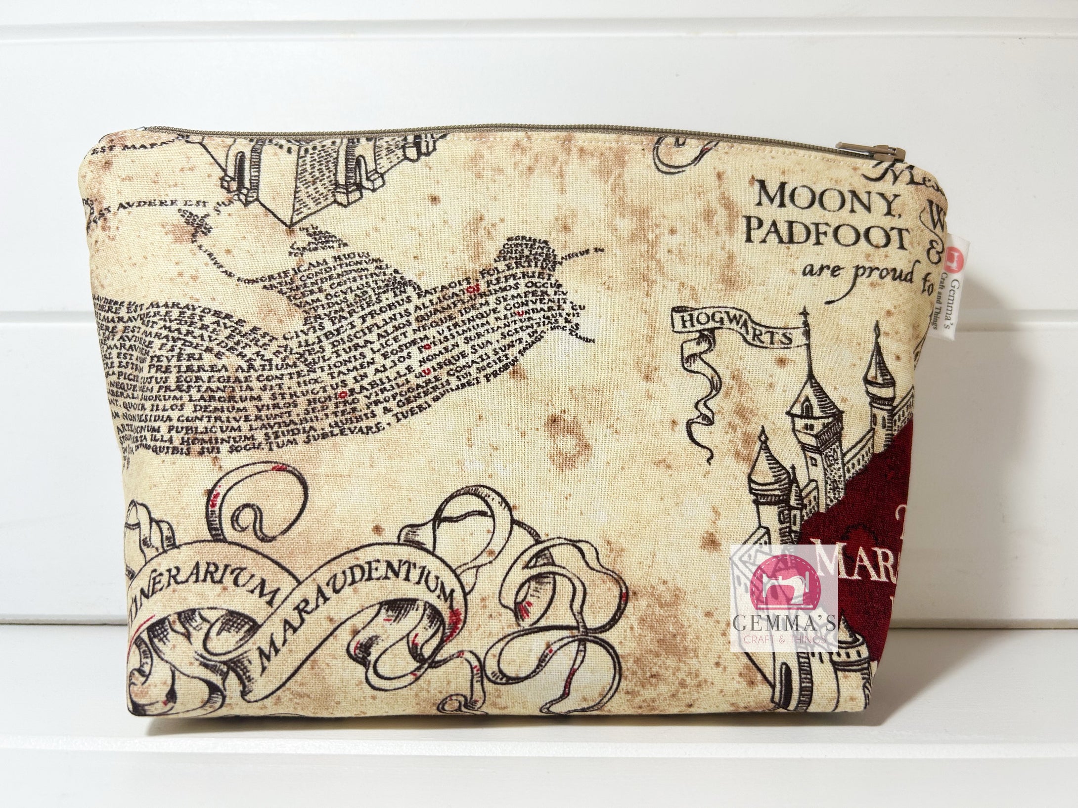 Wizard Map Zip Up Pouch