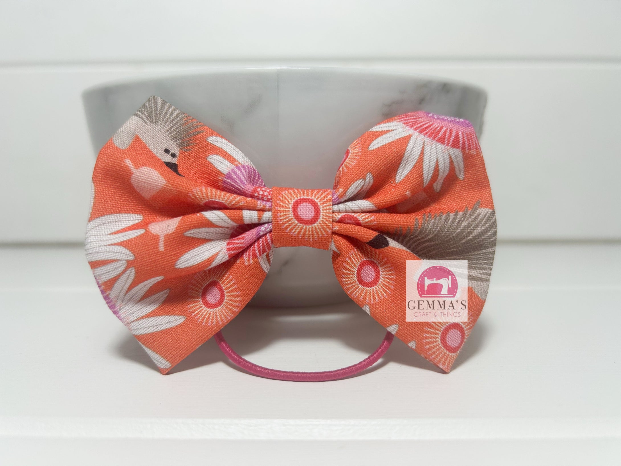 Orange Aussie Animal Large Bow