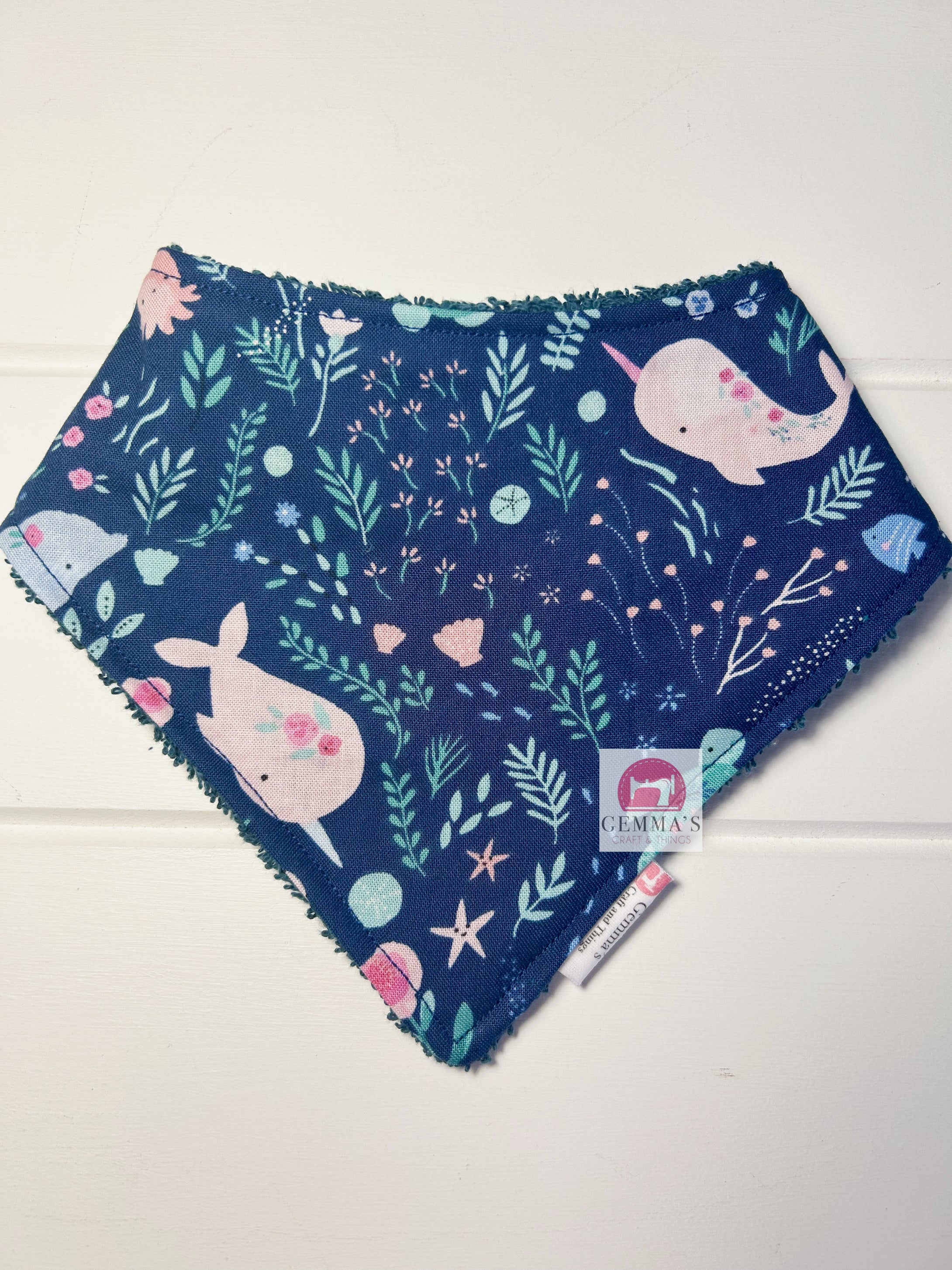 Pink Nautical Bandanna Bib