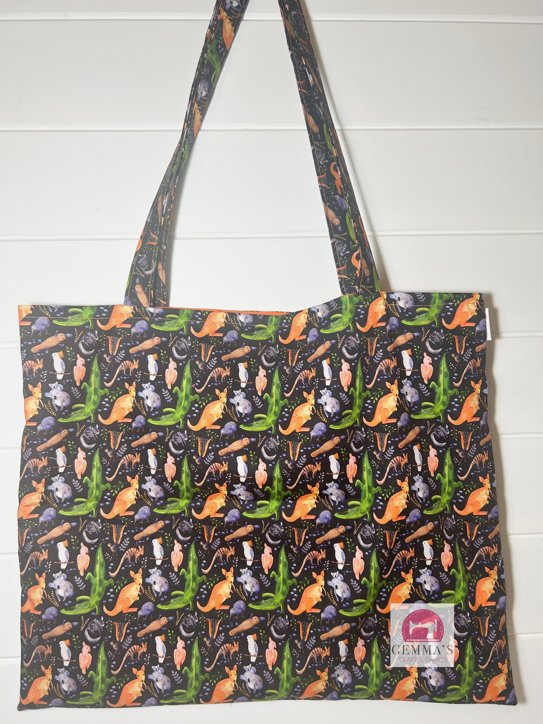 Black Aussie Animal Shopping Bag