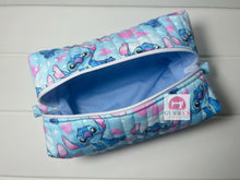 Load image into Gallery viewer, Blue Alien Heart Quilted Pouch
