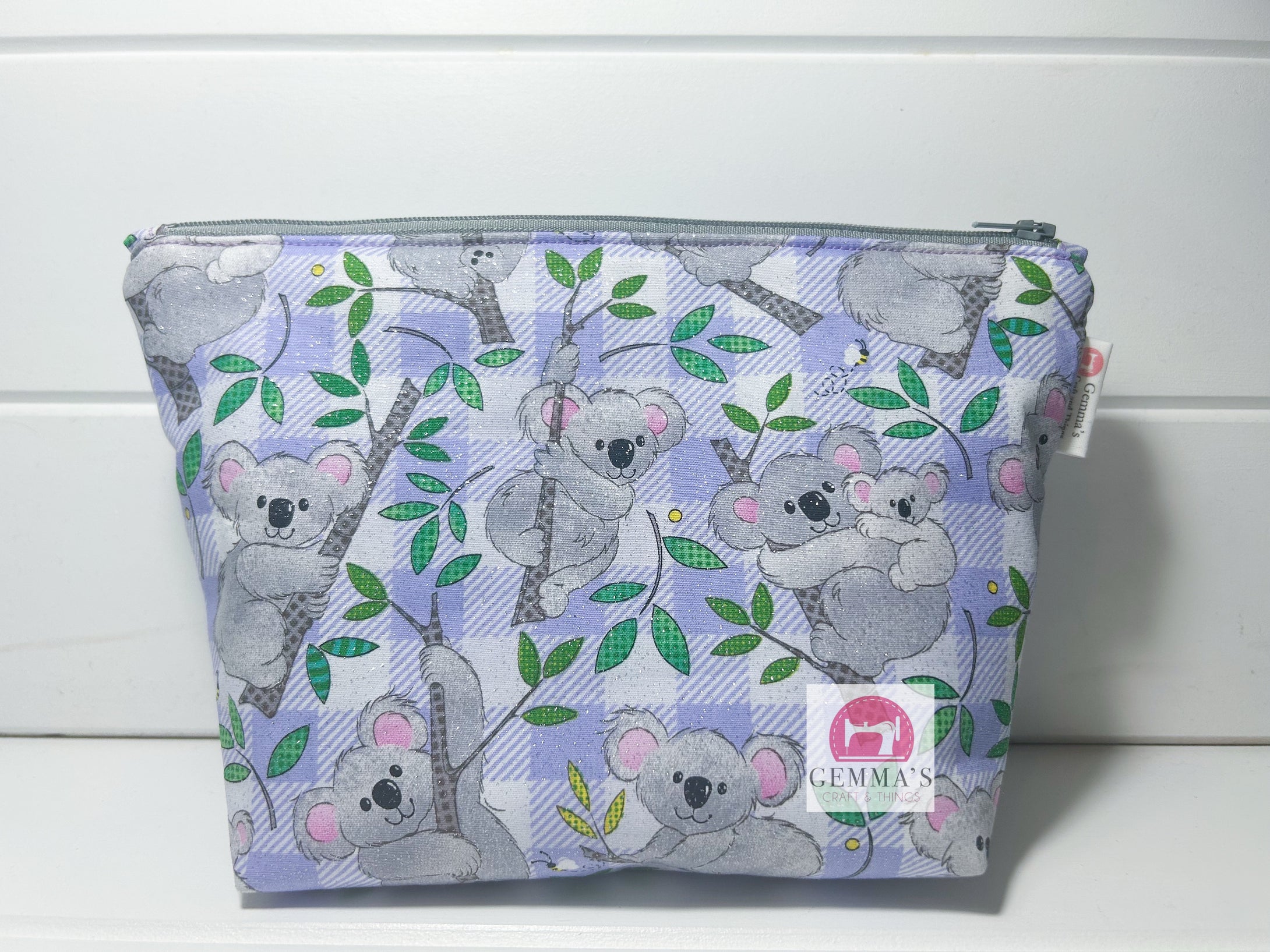 Glitter Koala Zip Up Pouch