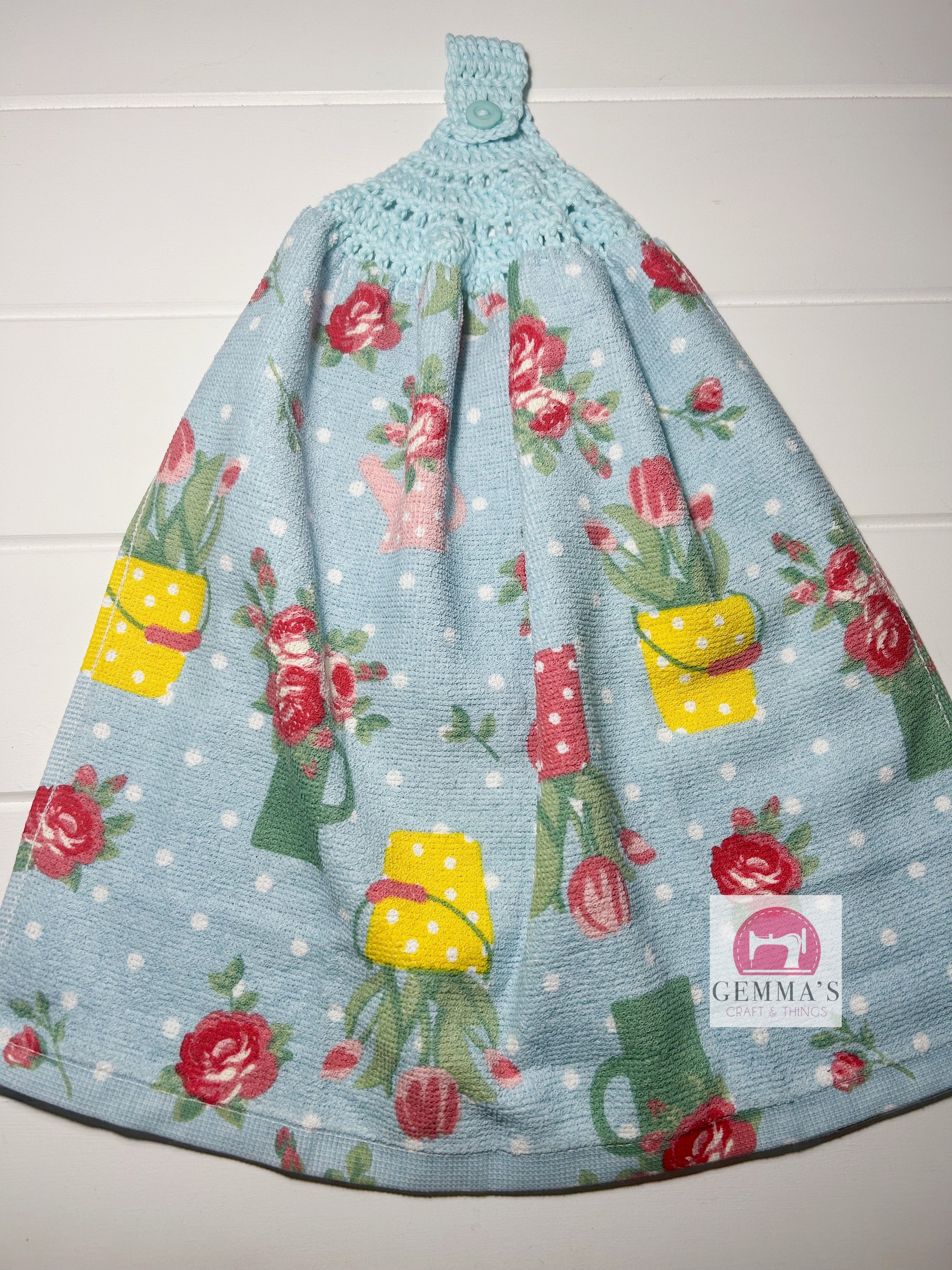 Blue Garden Tea Towel