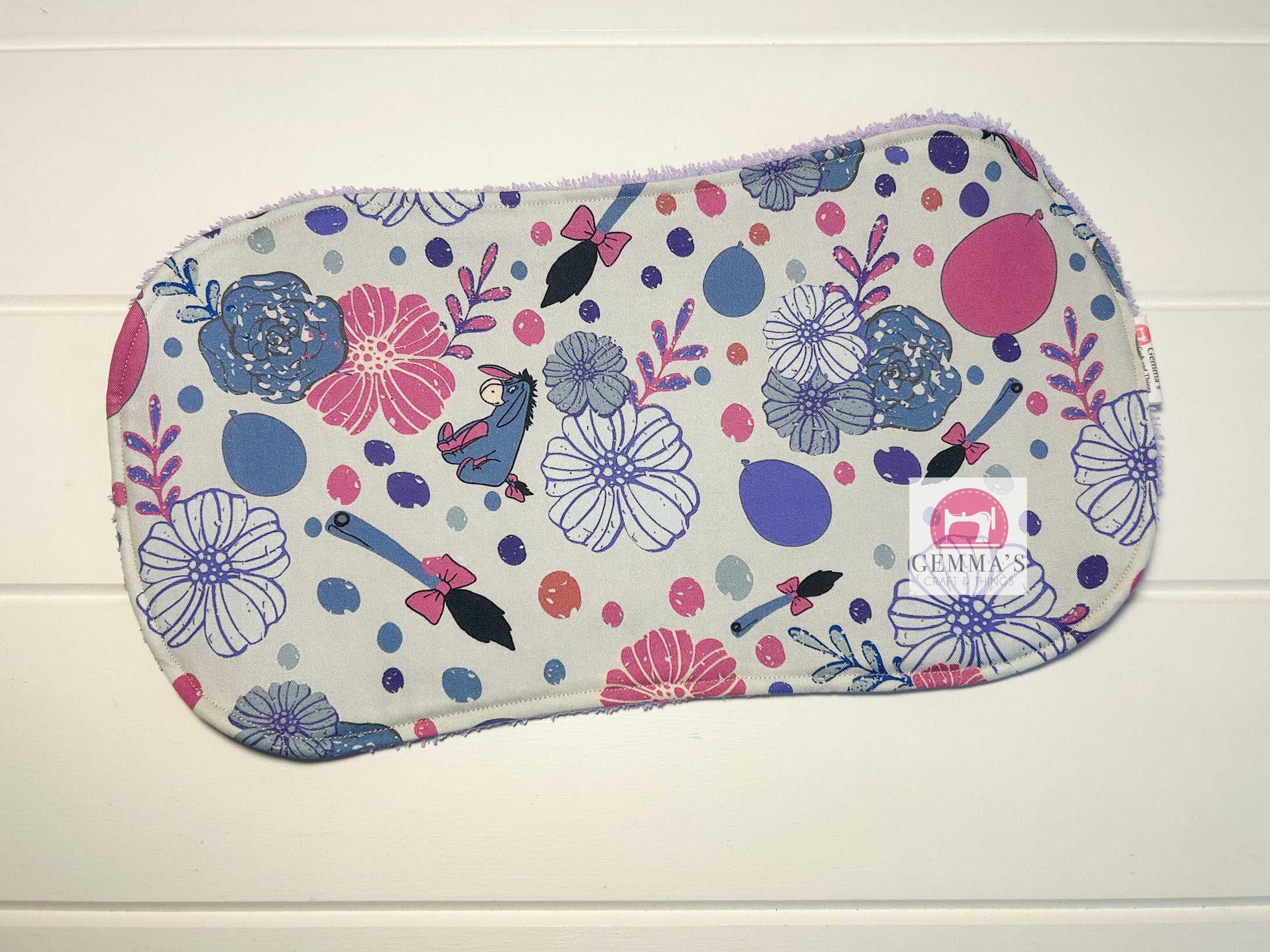 Purple Elephant Burp Cloth