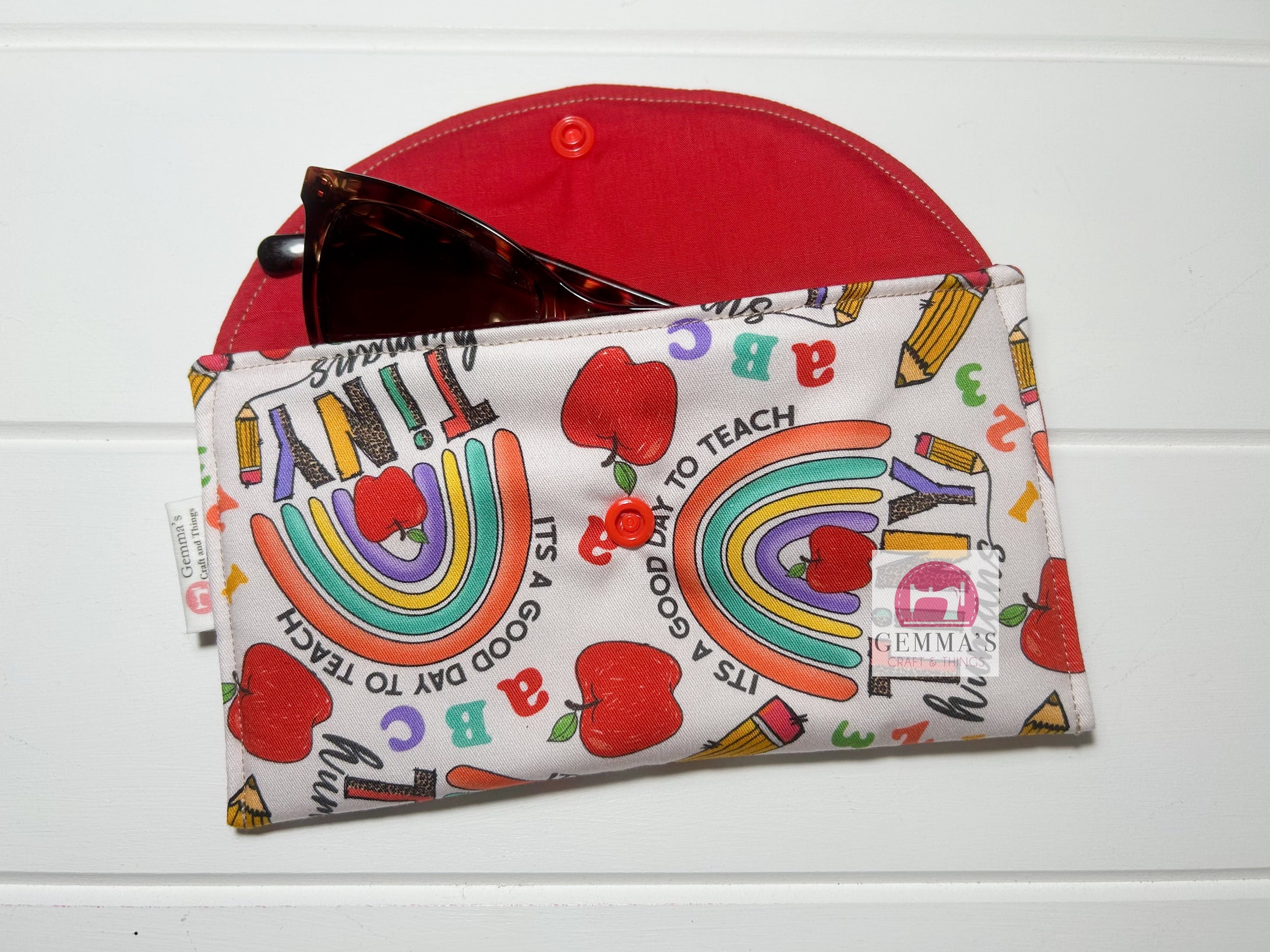 Rainbow Teacher Glasses Case