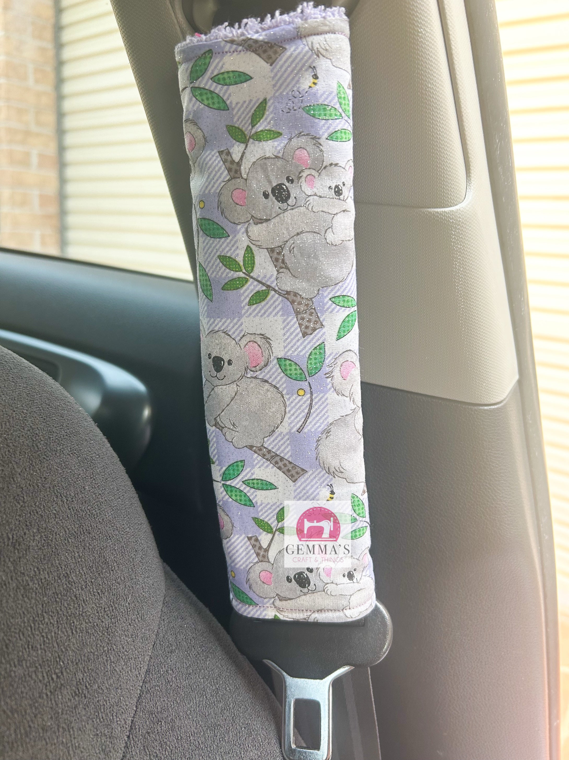 Glitter Koala Seatbelt Cover