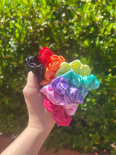Load image into Gallery viewer, Hot Pink Silk Mini Scrunchie
