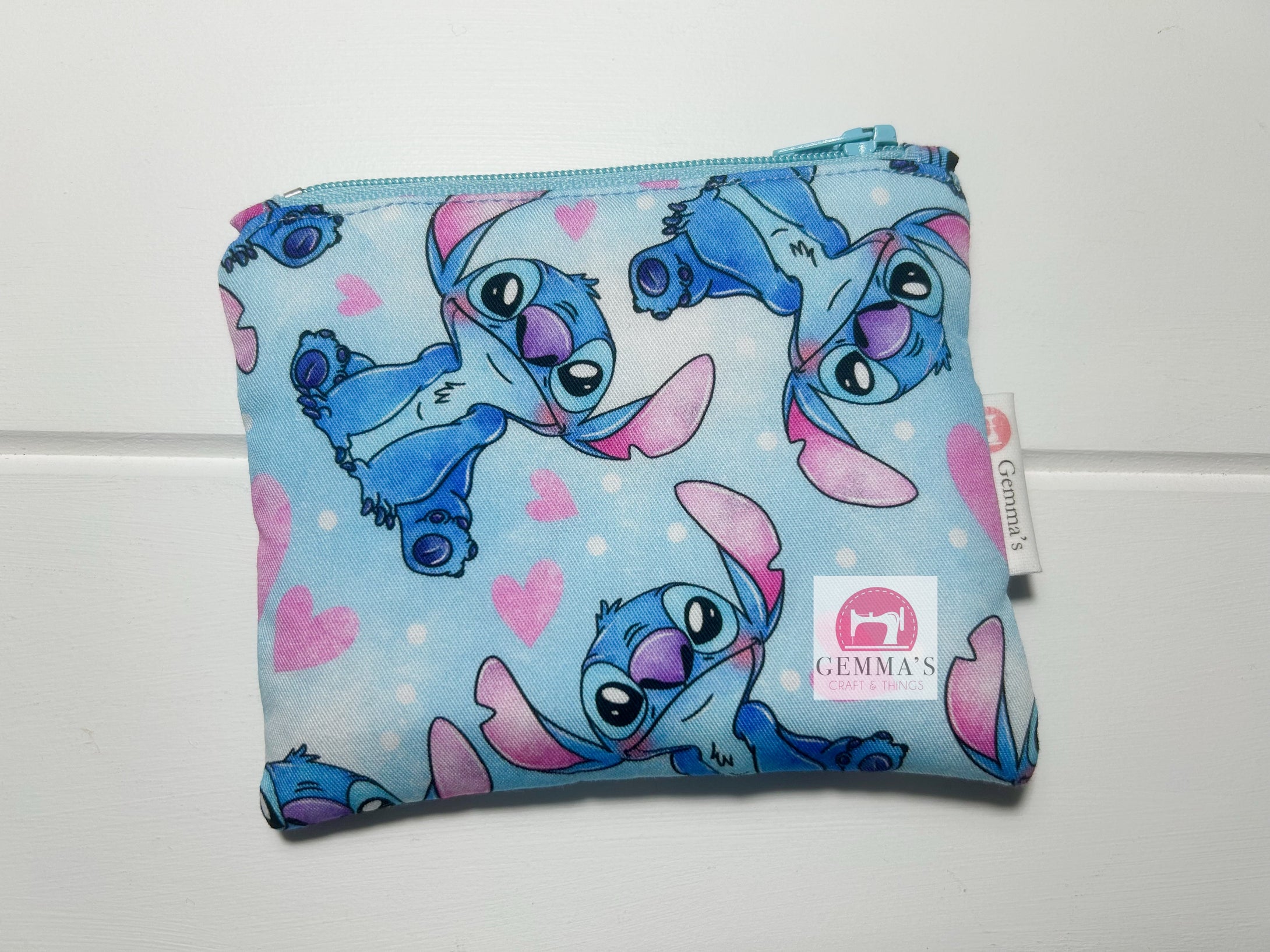Blue Alien Heart Coin Purse