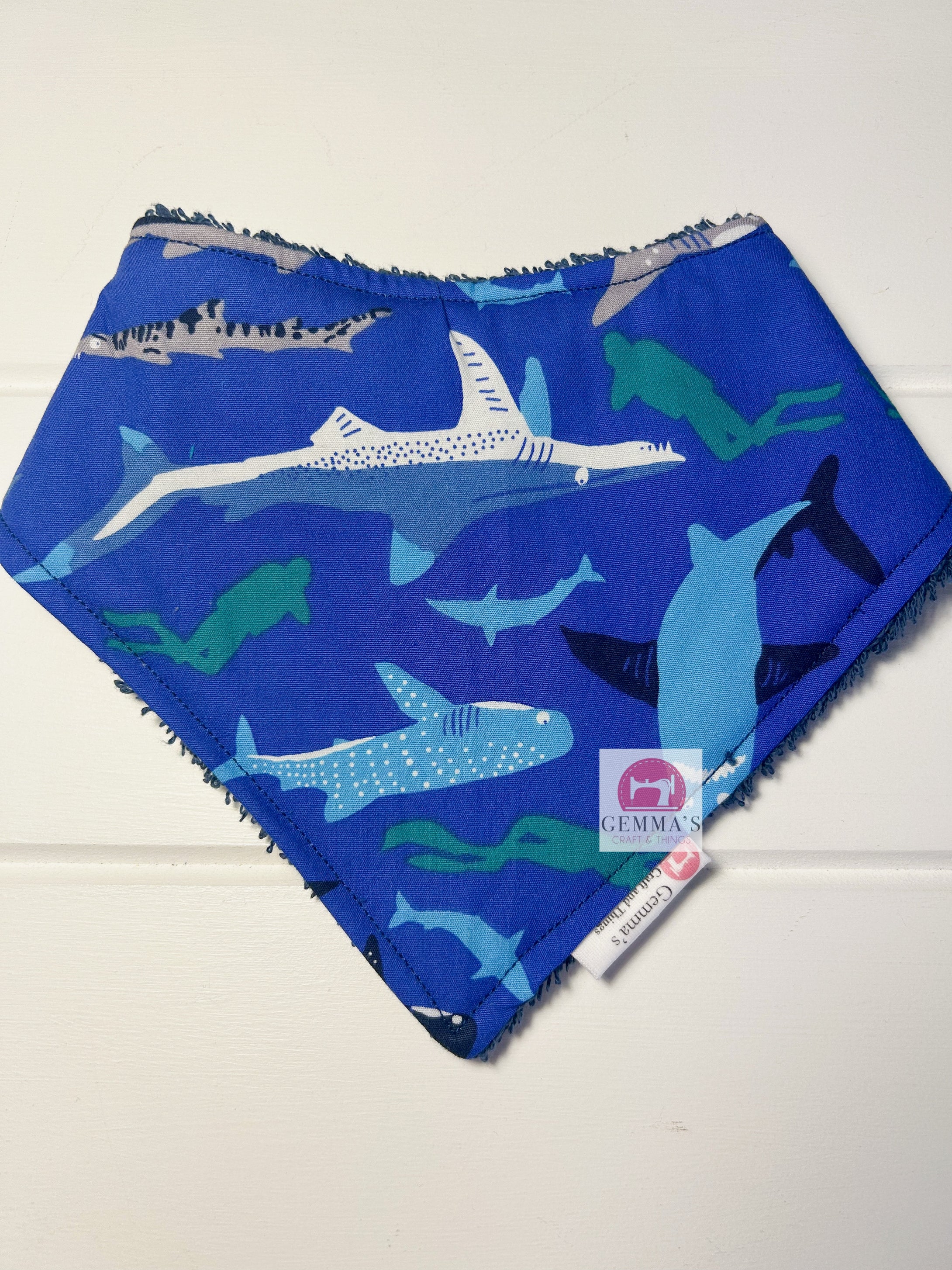 Shark Diving Bandanna Bib