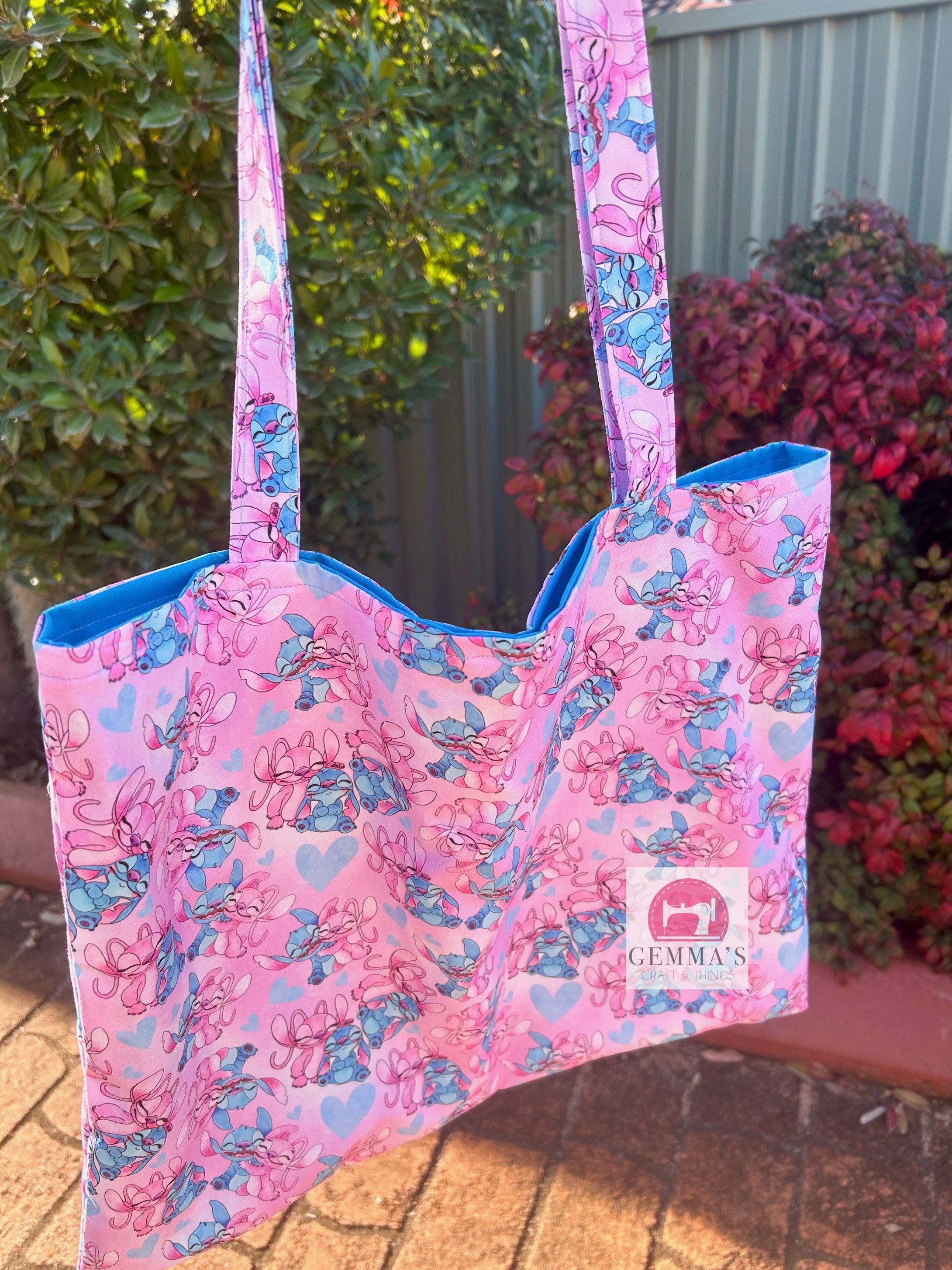 Pink Alien Family Shopping Bag