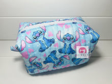 Load image into Gallery viewer, Blue Alien Heart Quilted Pouch
