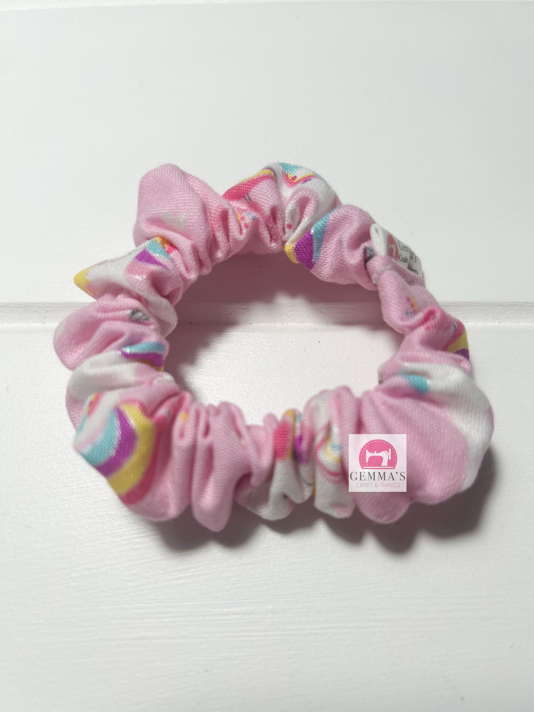 Light Pink Unicorn Mini Scrunchies