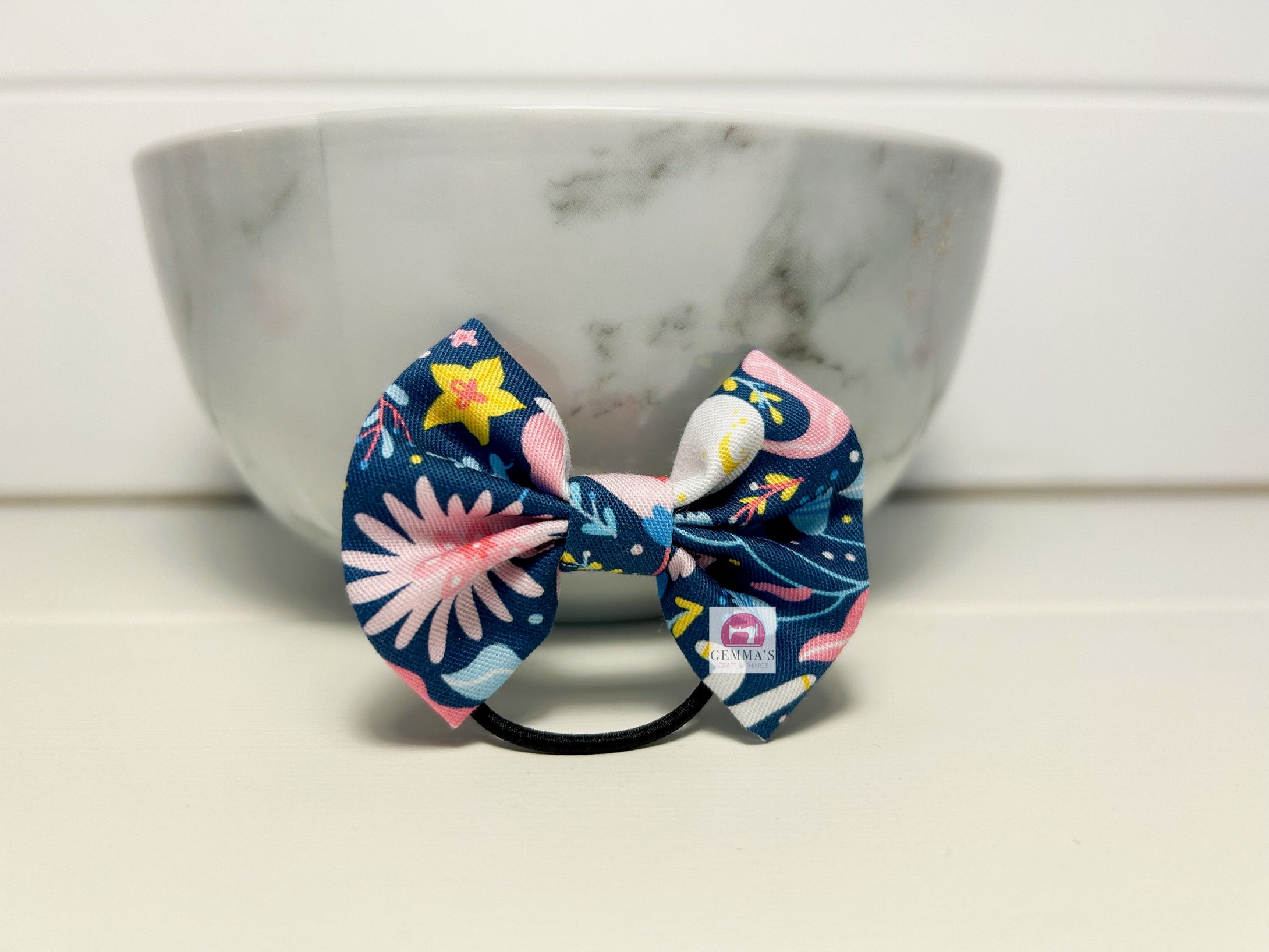Navy Unicorn Small Bow