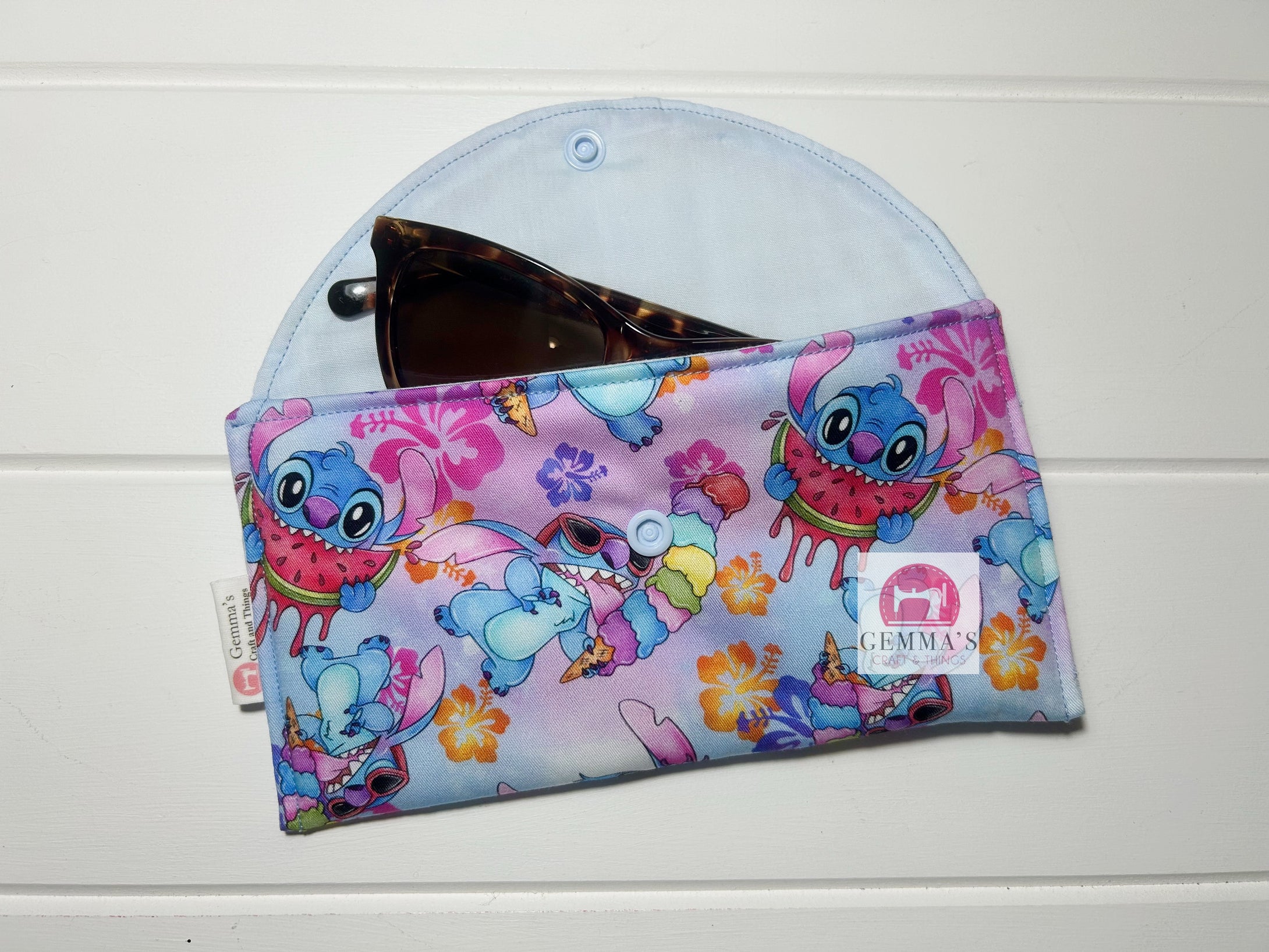 Tropical Blue Alien Glasses Case