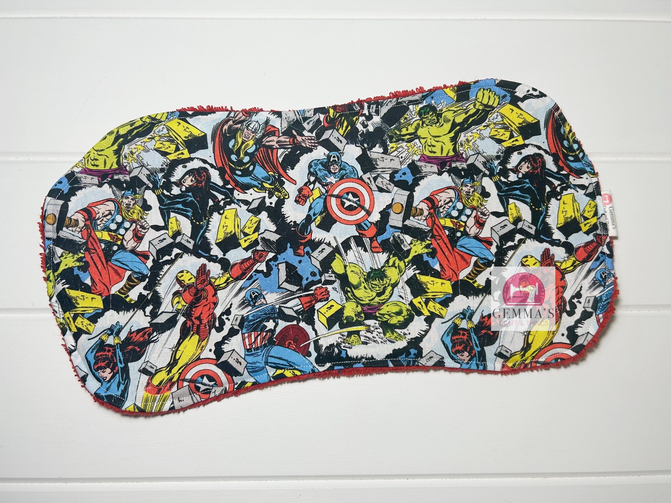 Fighting Superhero Burp Cloth