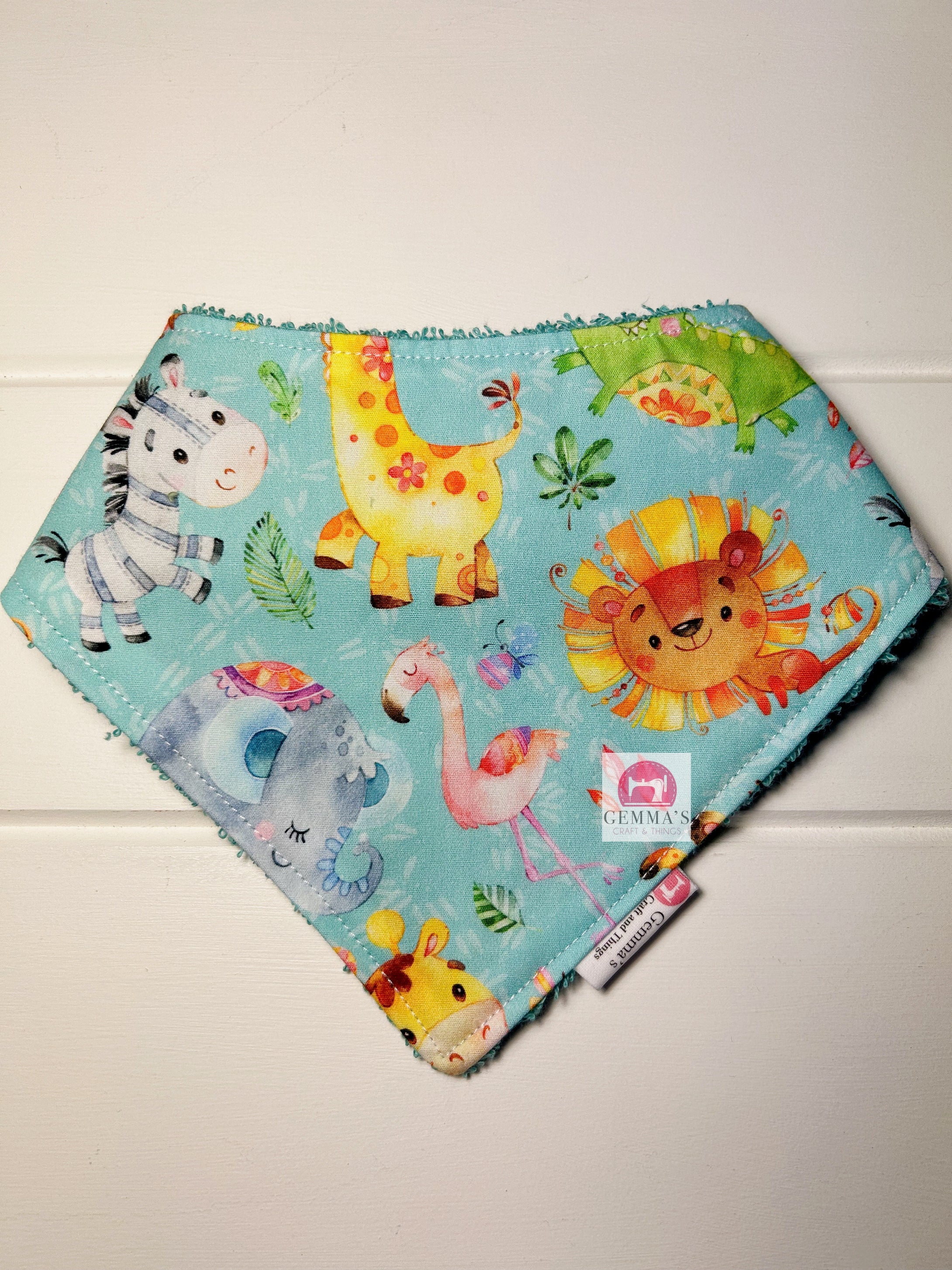 Blue Giraffe Bandanna Bib