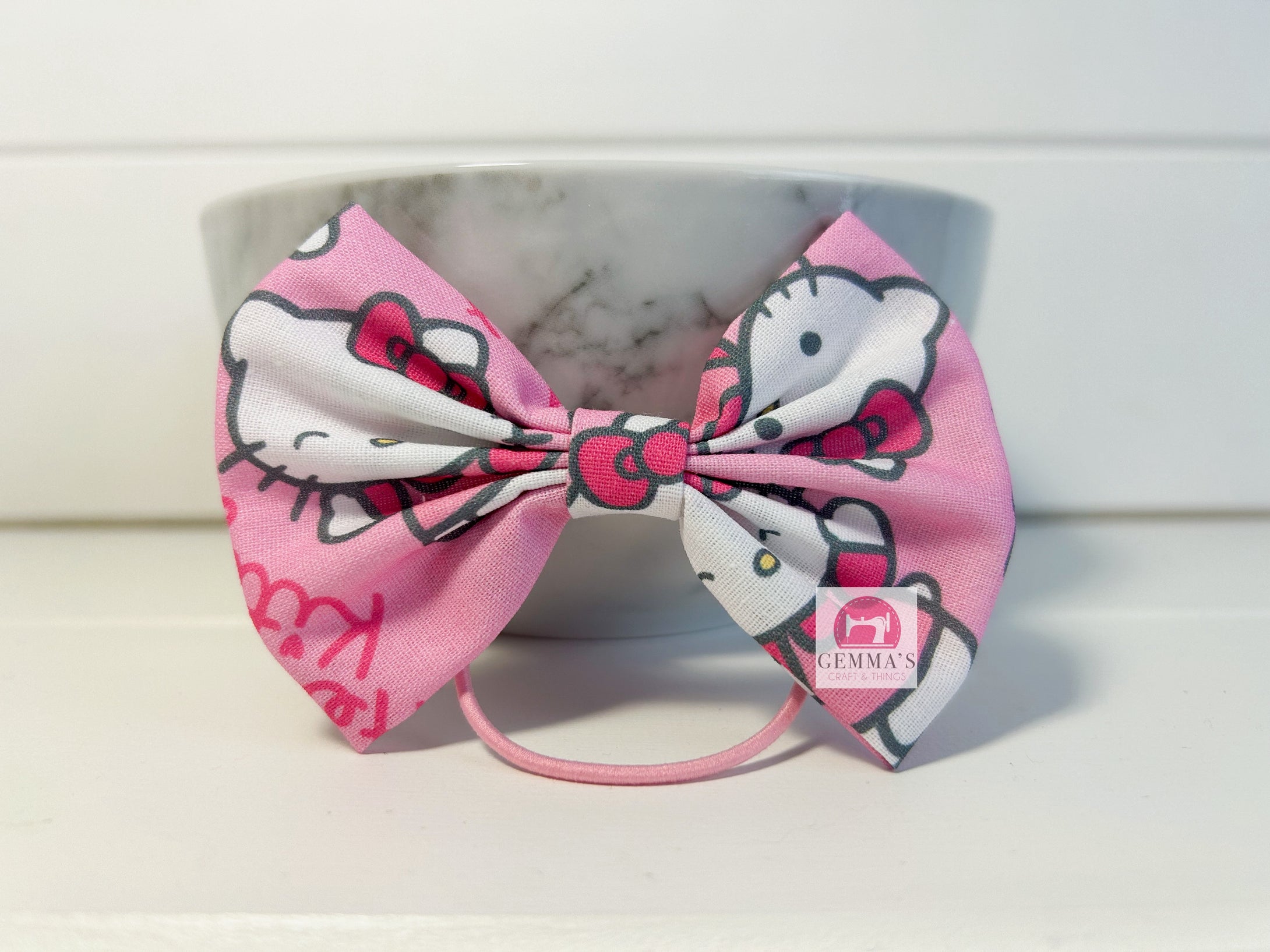 Light Pink Kitty Large Bow