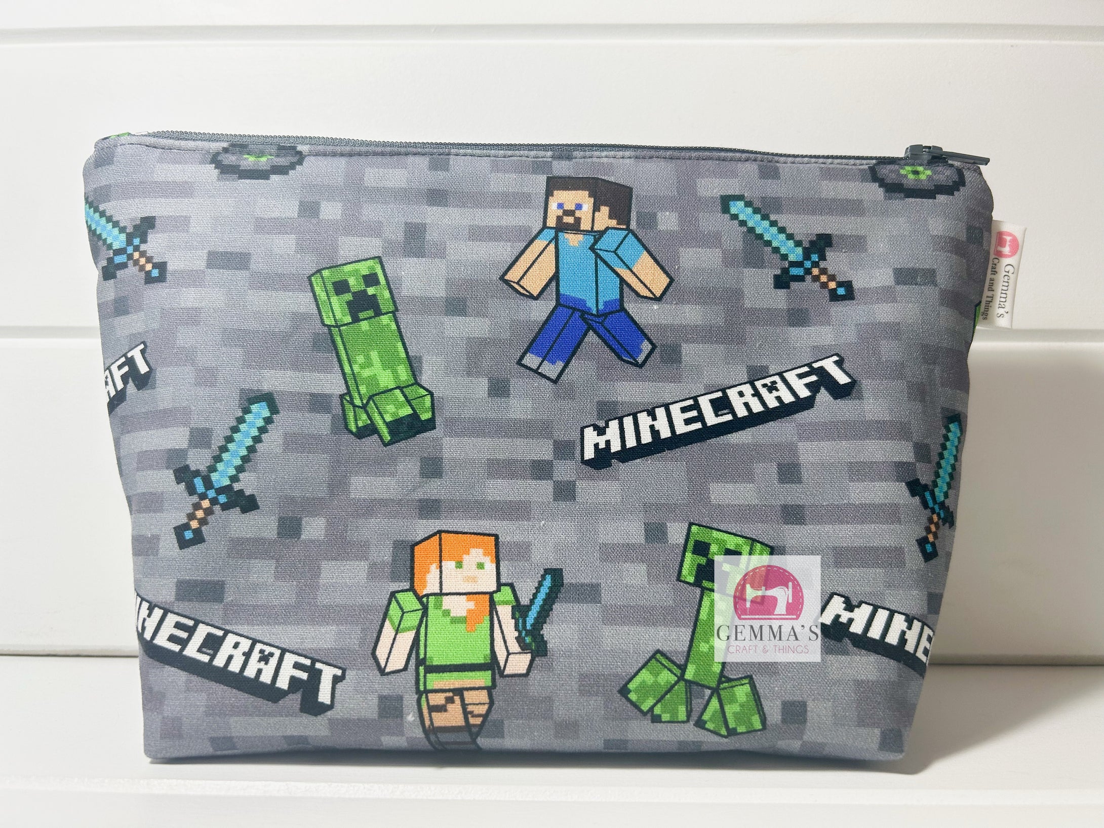 Grey Mining Zip Up Pouch