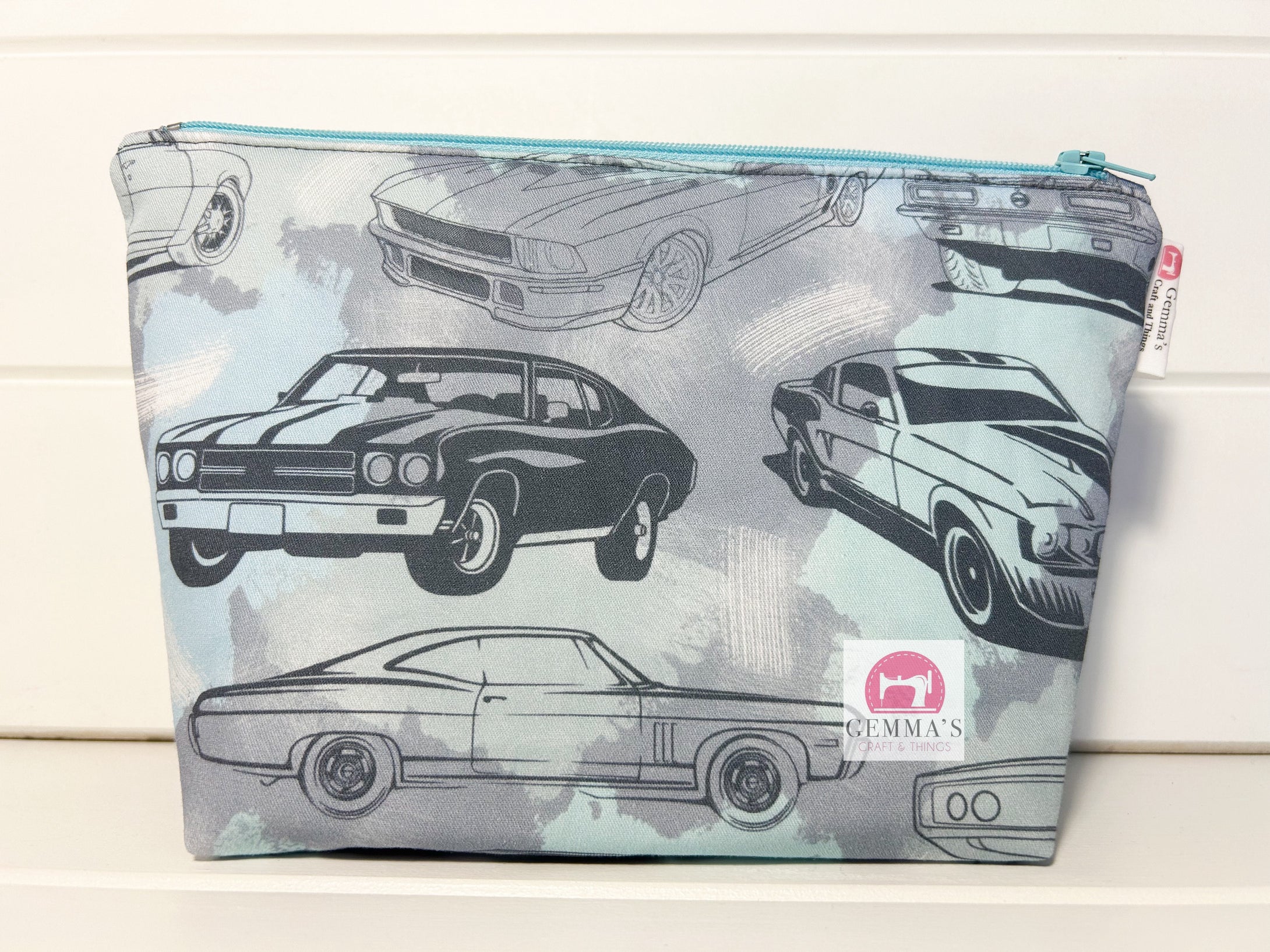 Vintage Car Zip Up Pouch