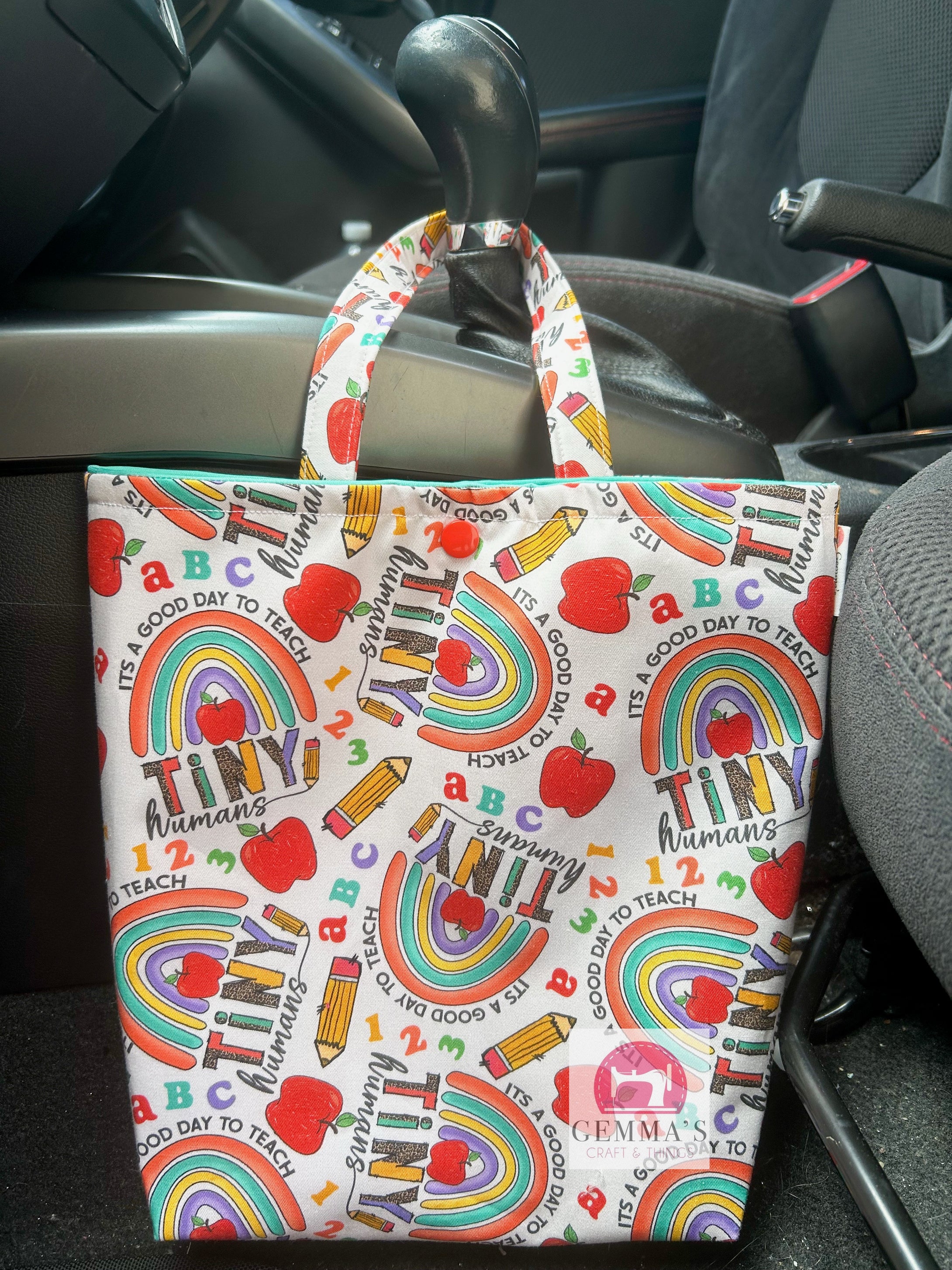 Rainbow Teacher Car Bin Bag