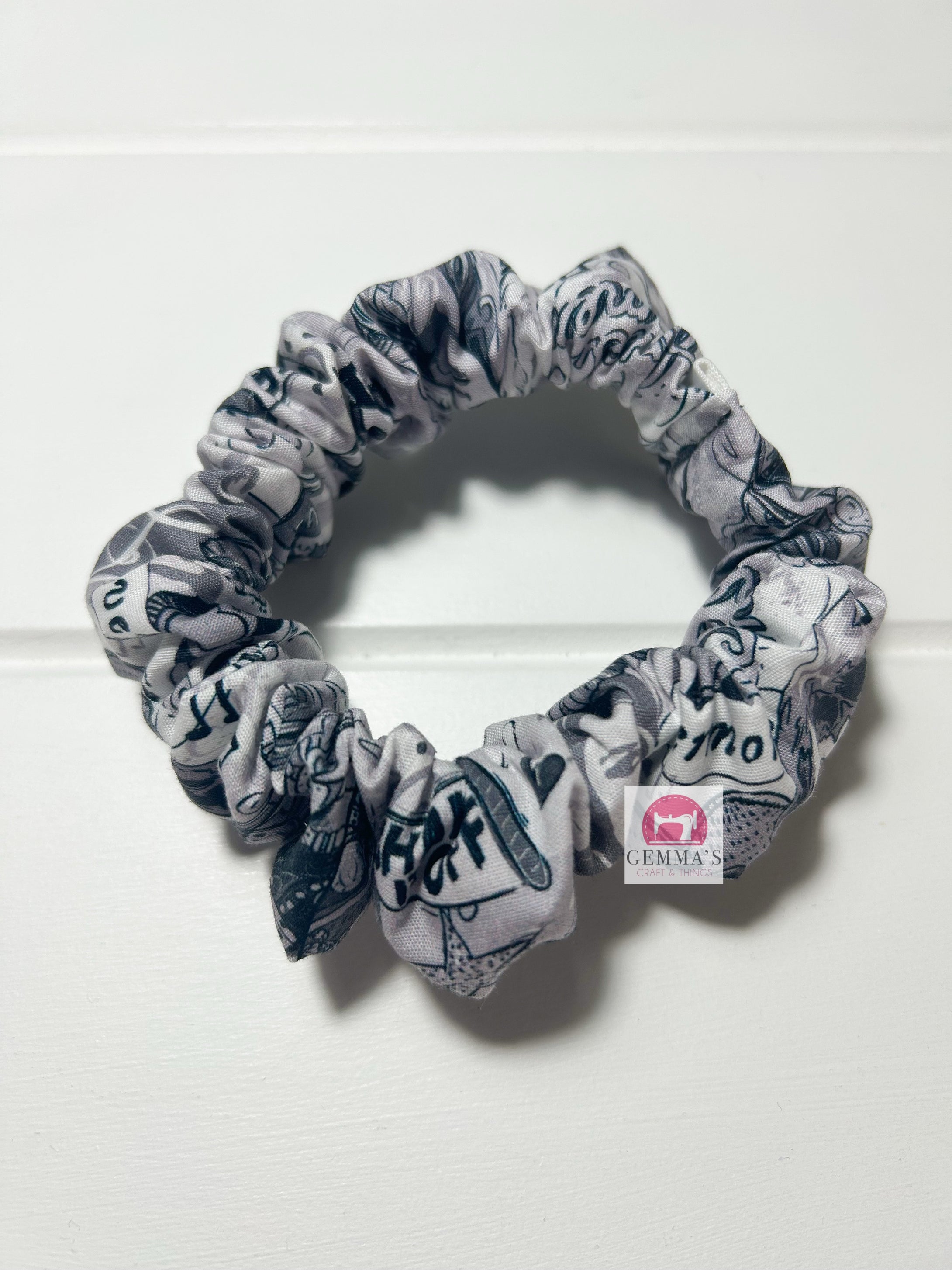 Black and White Swiftie Scrunchie