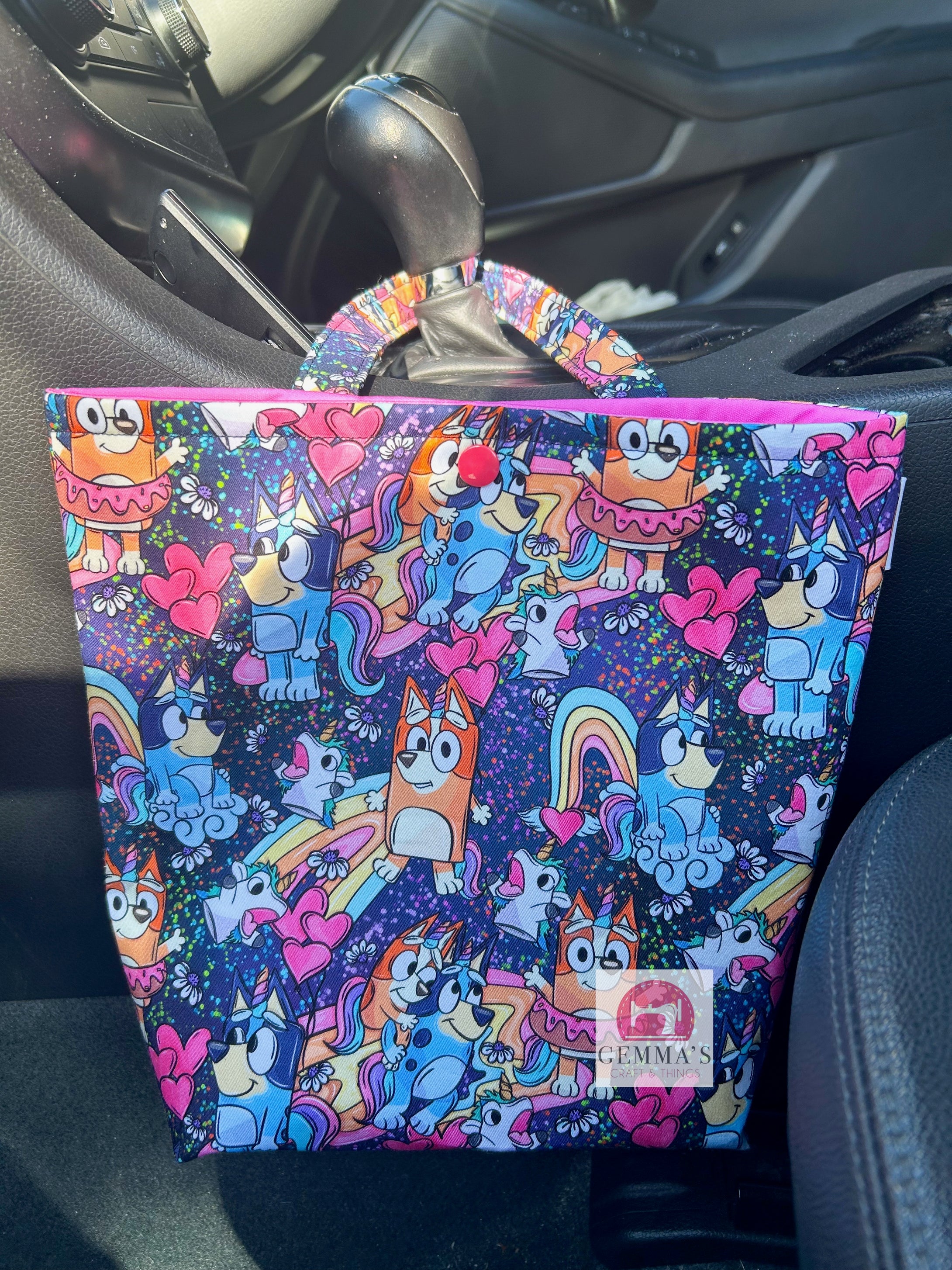 Rainbow Dog Car Bin Bag
