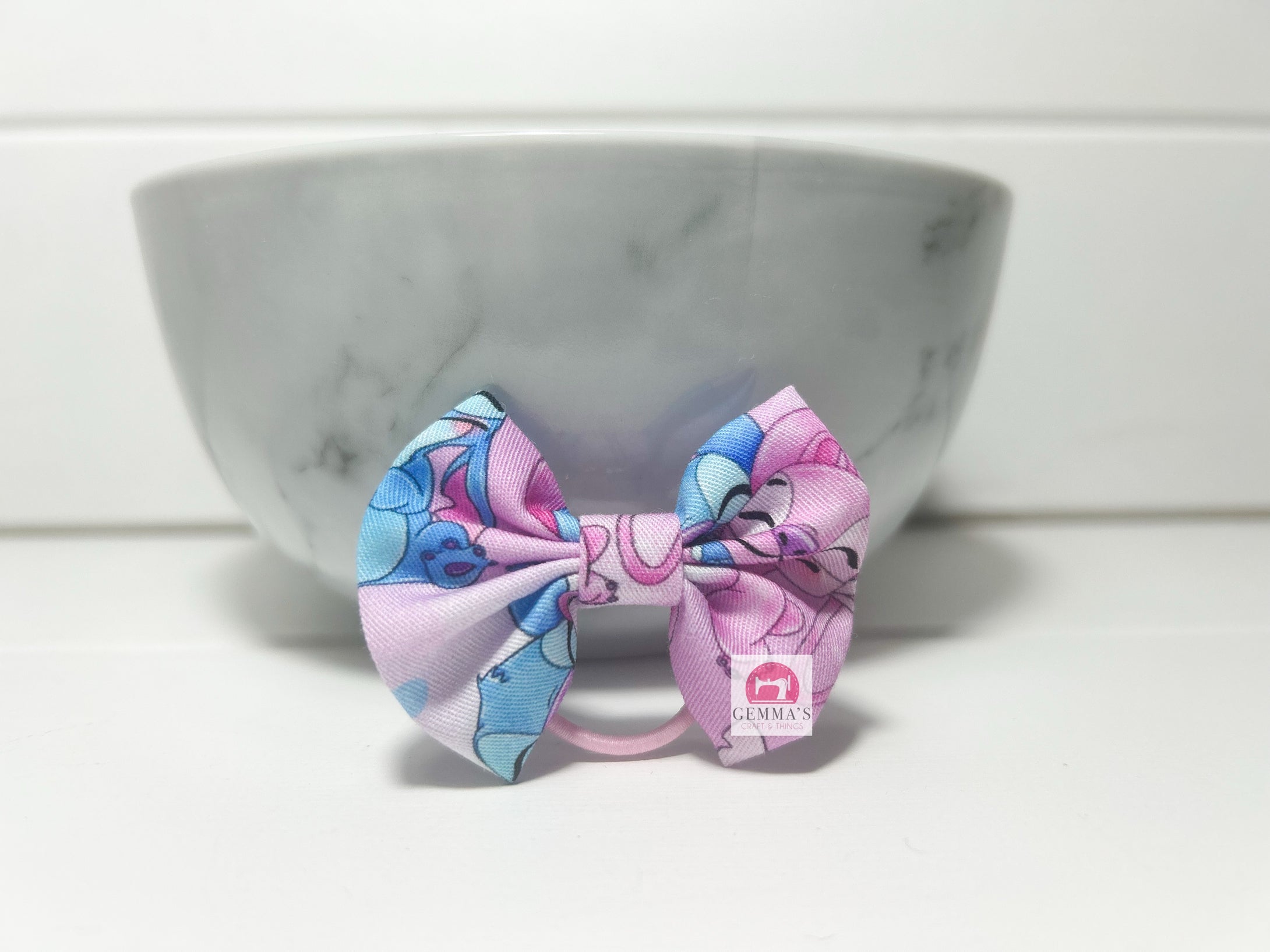 Pink Alien Family Small Bow