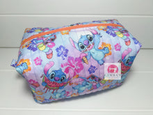 Load image into Gallery viewer, Tropical Blue Alien Quilted Pouch
