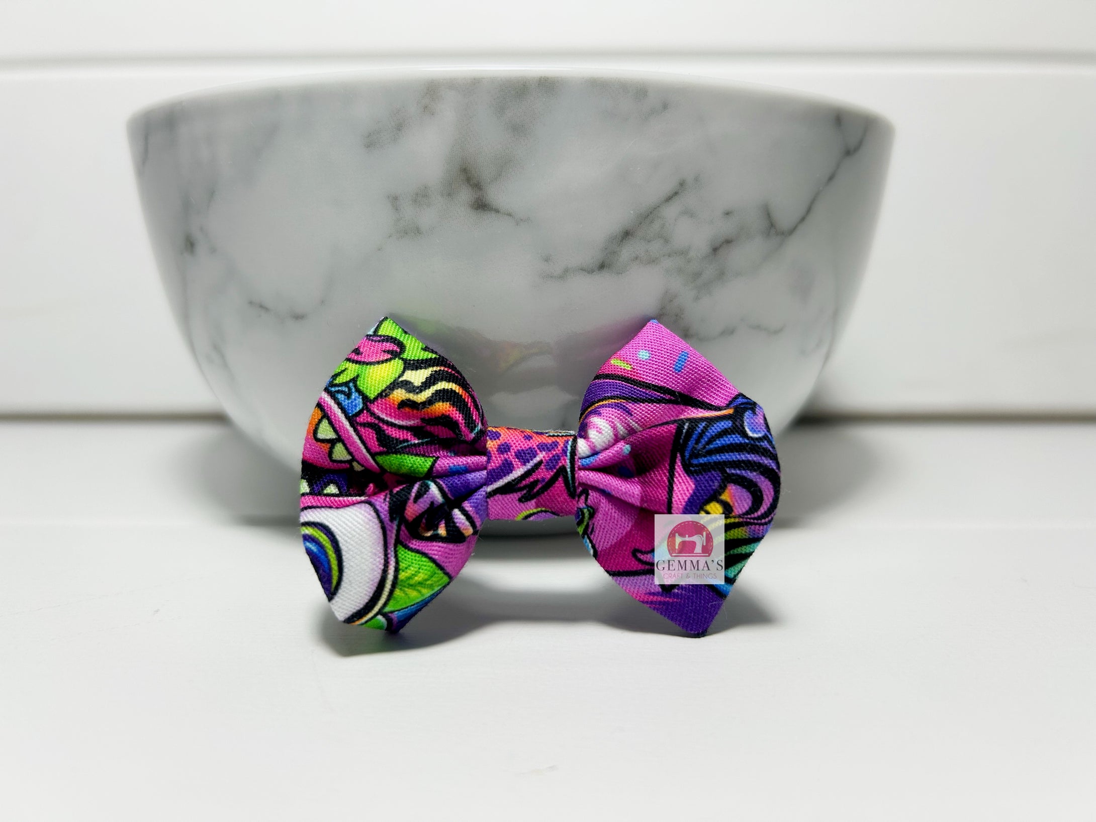 Pink Alien Small Bow