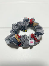 Load image into Gallery viewer, Grey Superhero Mini Scrunchies
