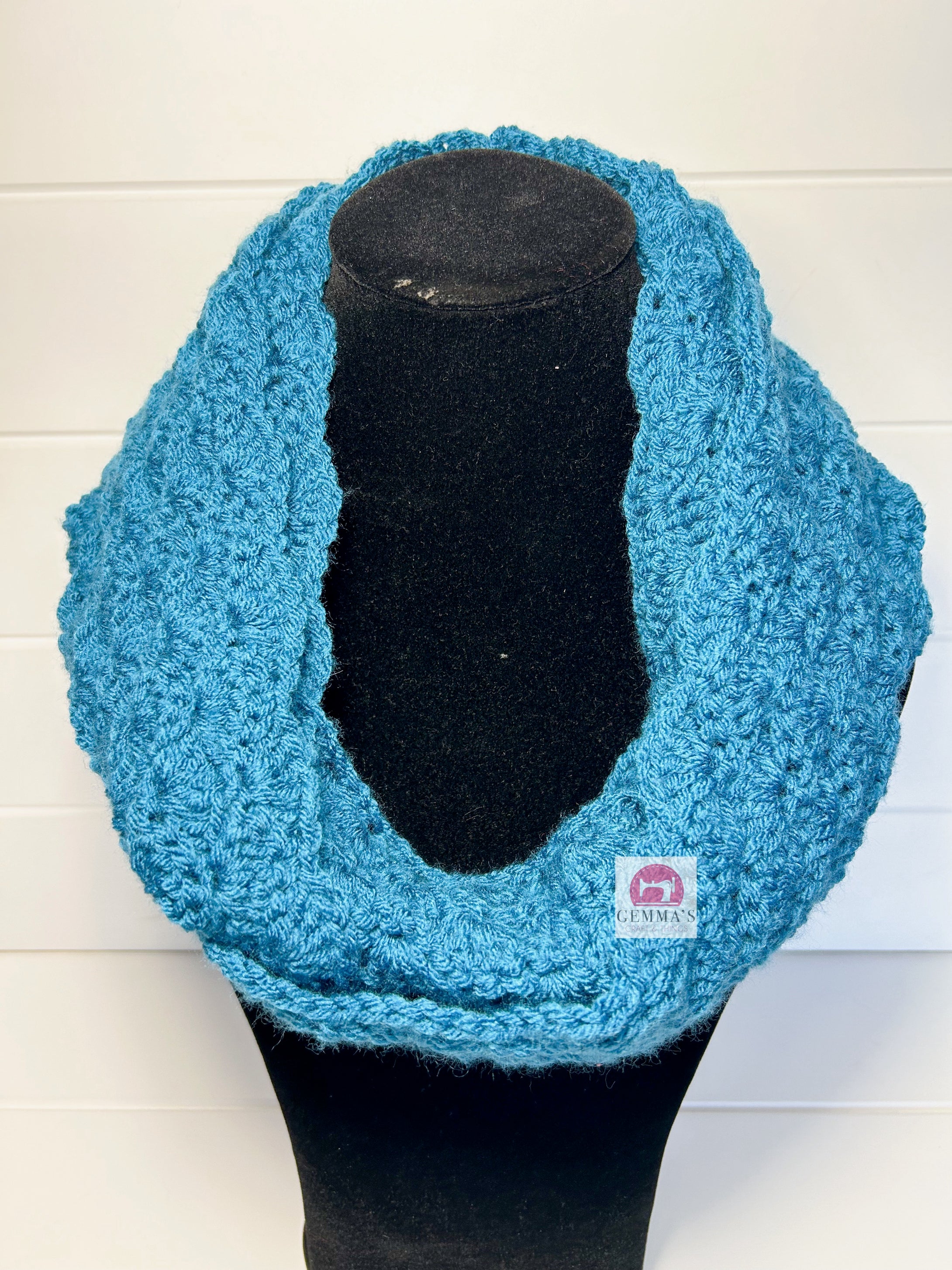 Teal Shell Infinity Scarf