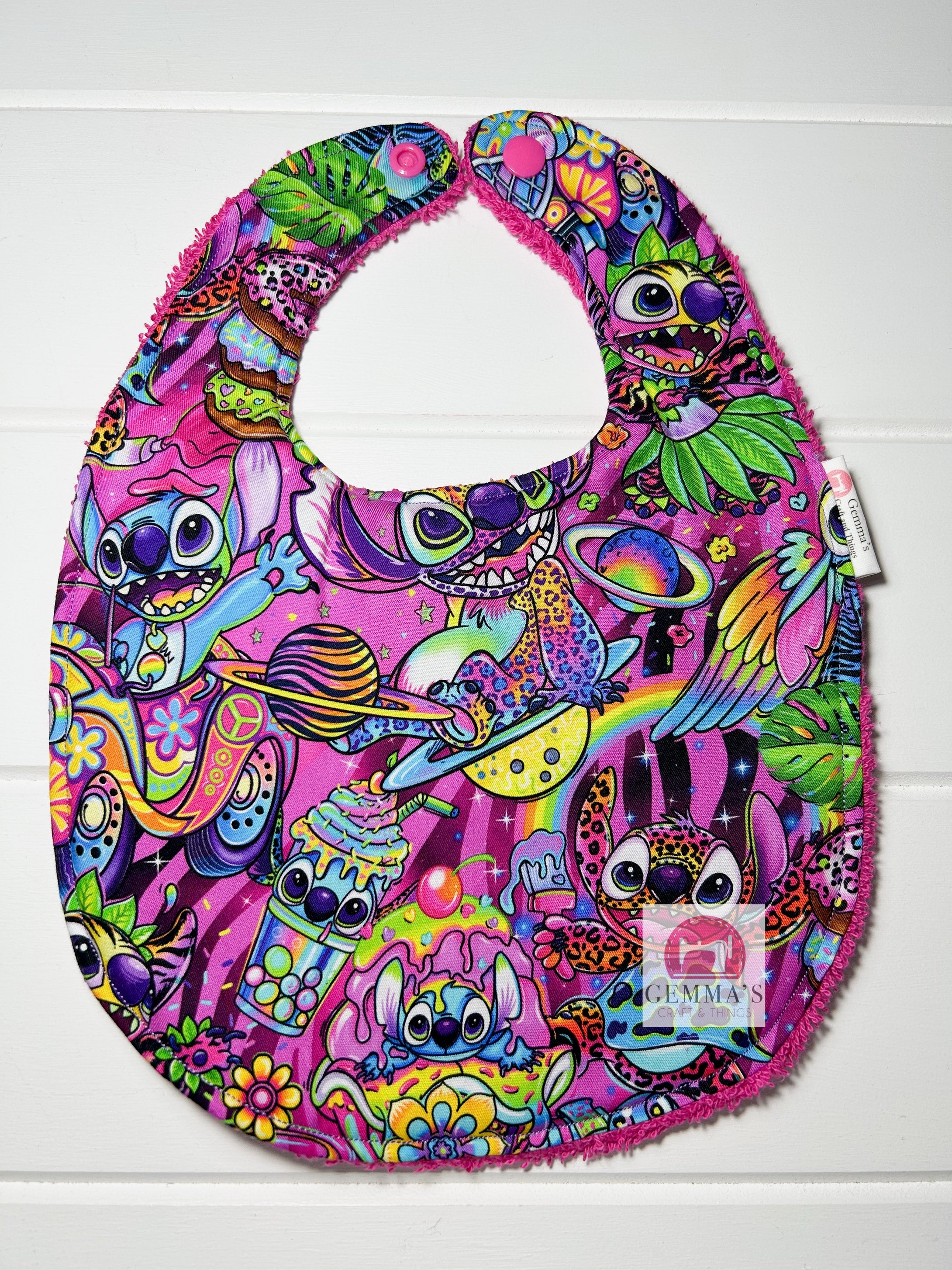 Pink Alien Feeding Bib