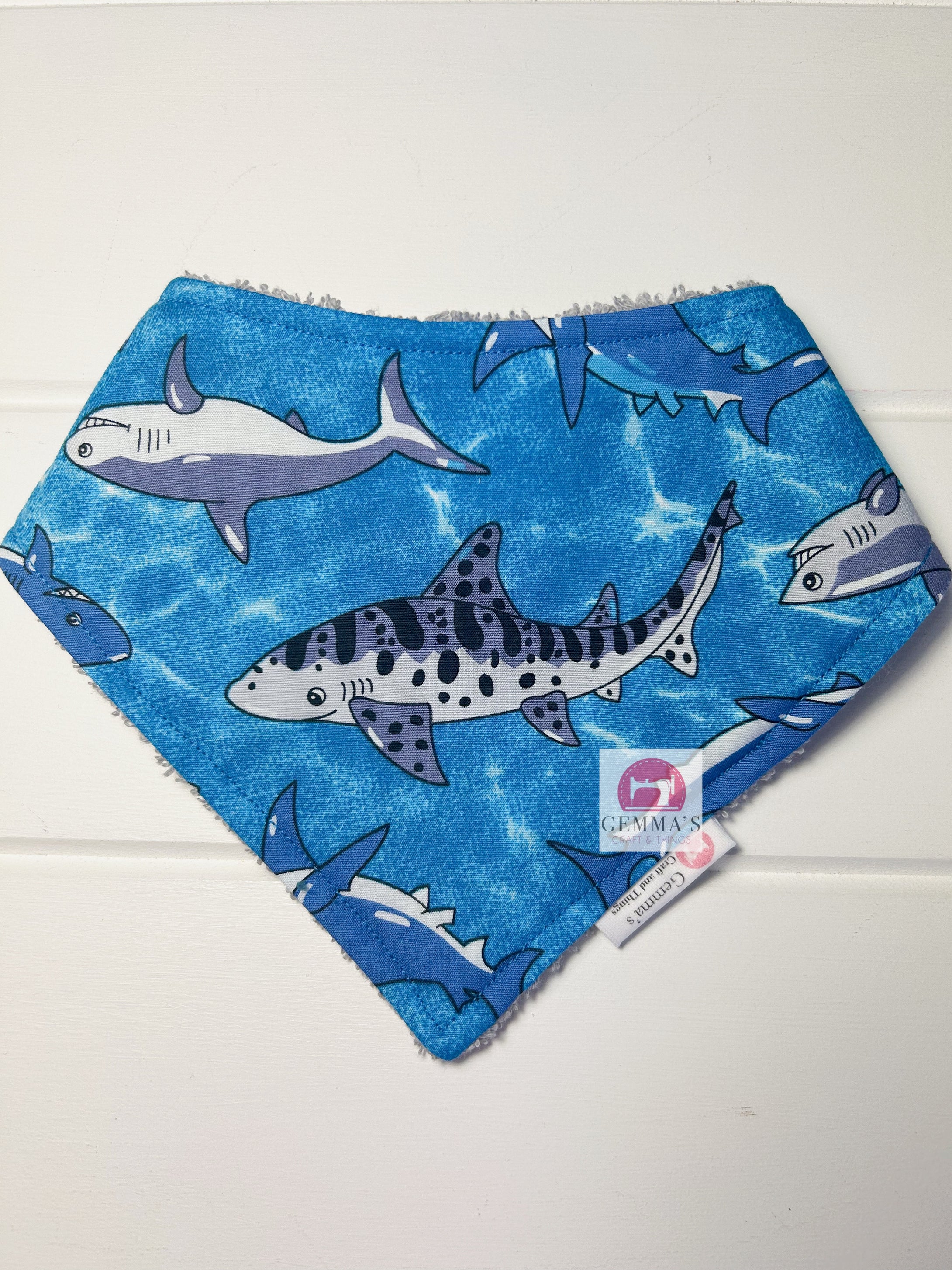 Shark Bandanna Bib