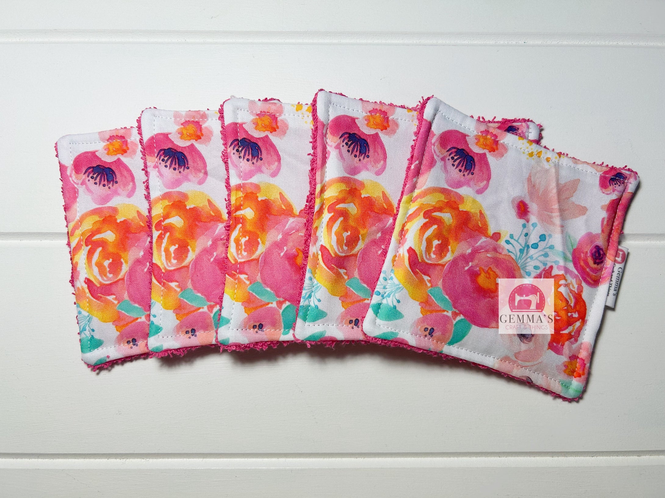 Pink Floral Rose Makeup Wipes