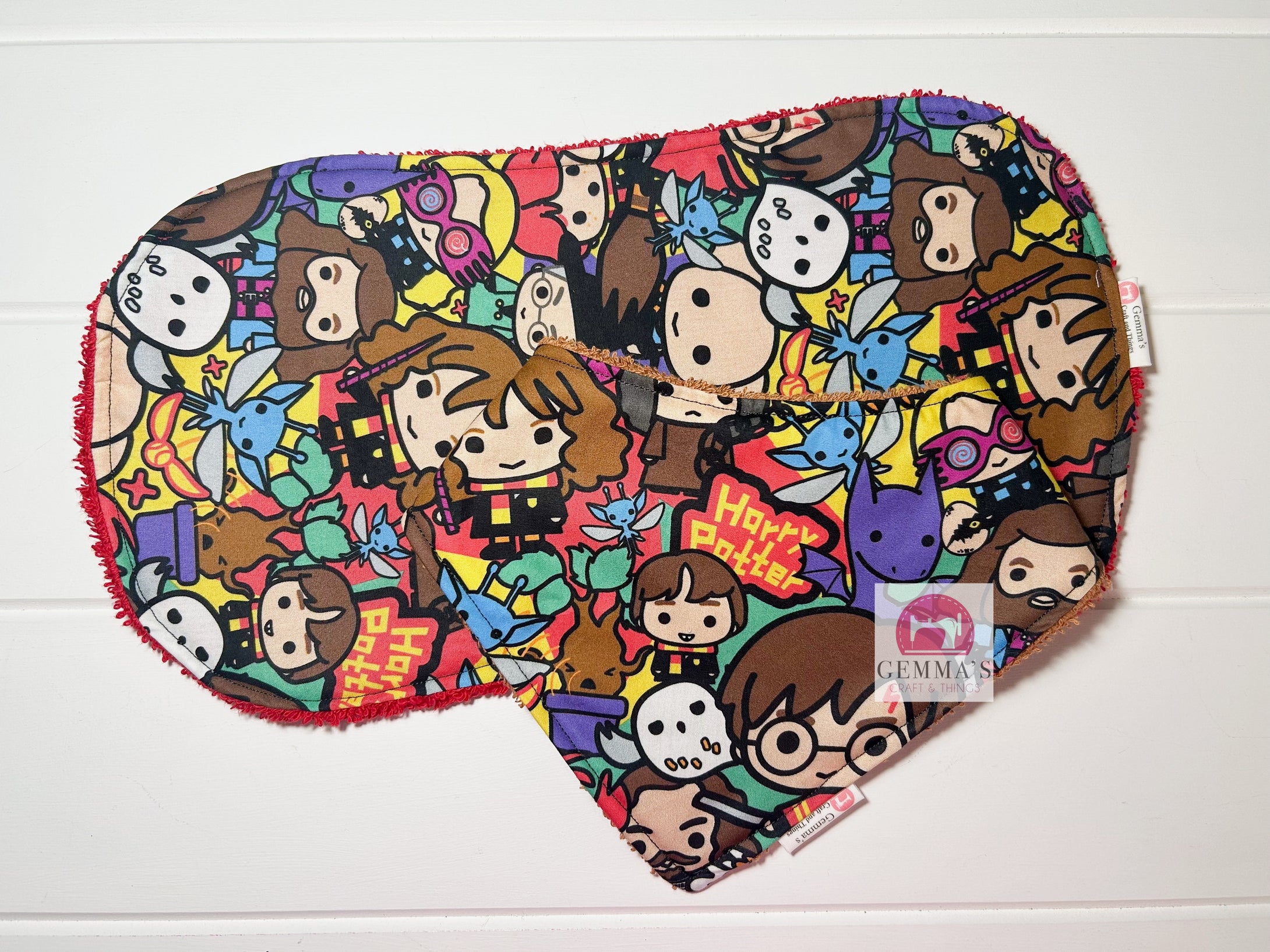 Rainbow Wizard Bib and Burp Cloth Set