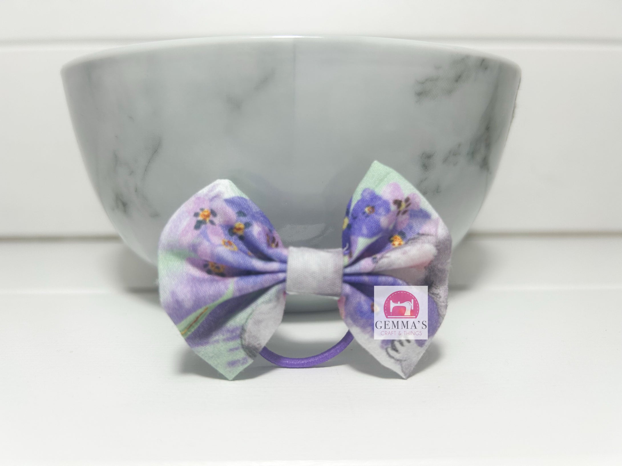 Purple Koala Small Bow