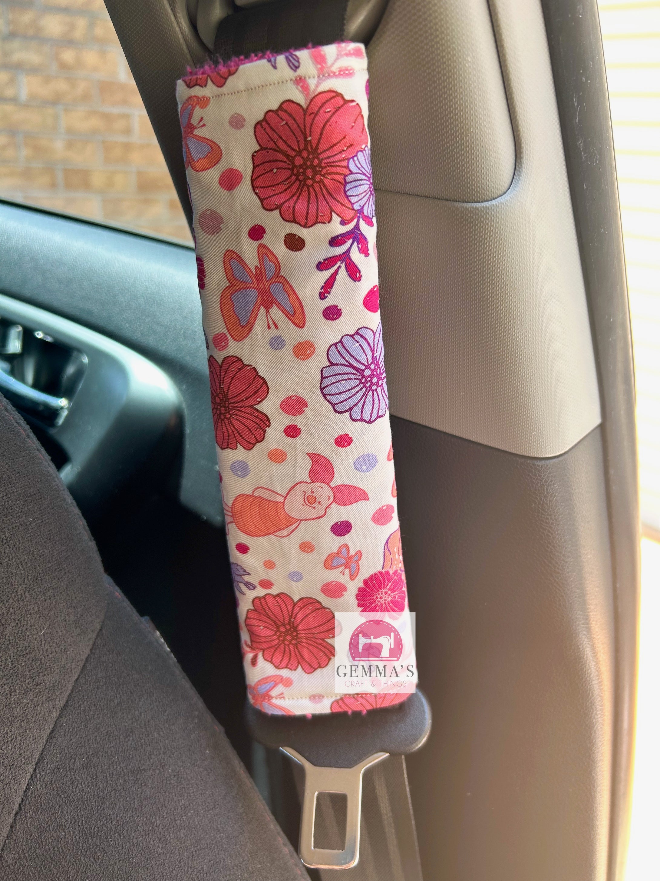 Pink Pig Seatbelt Cover