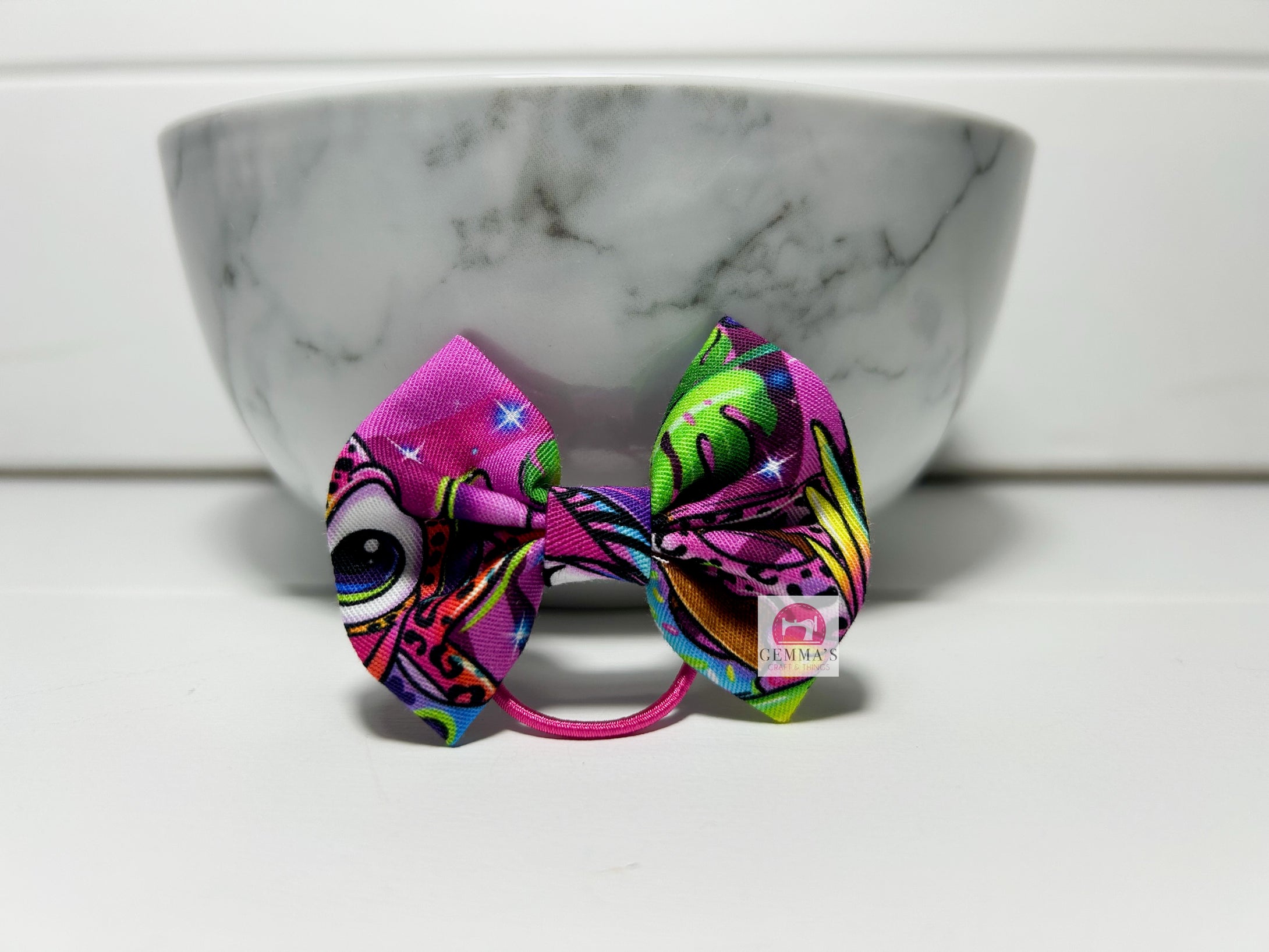 Pink Alien Small Bow