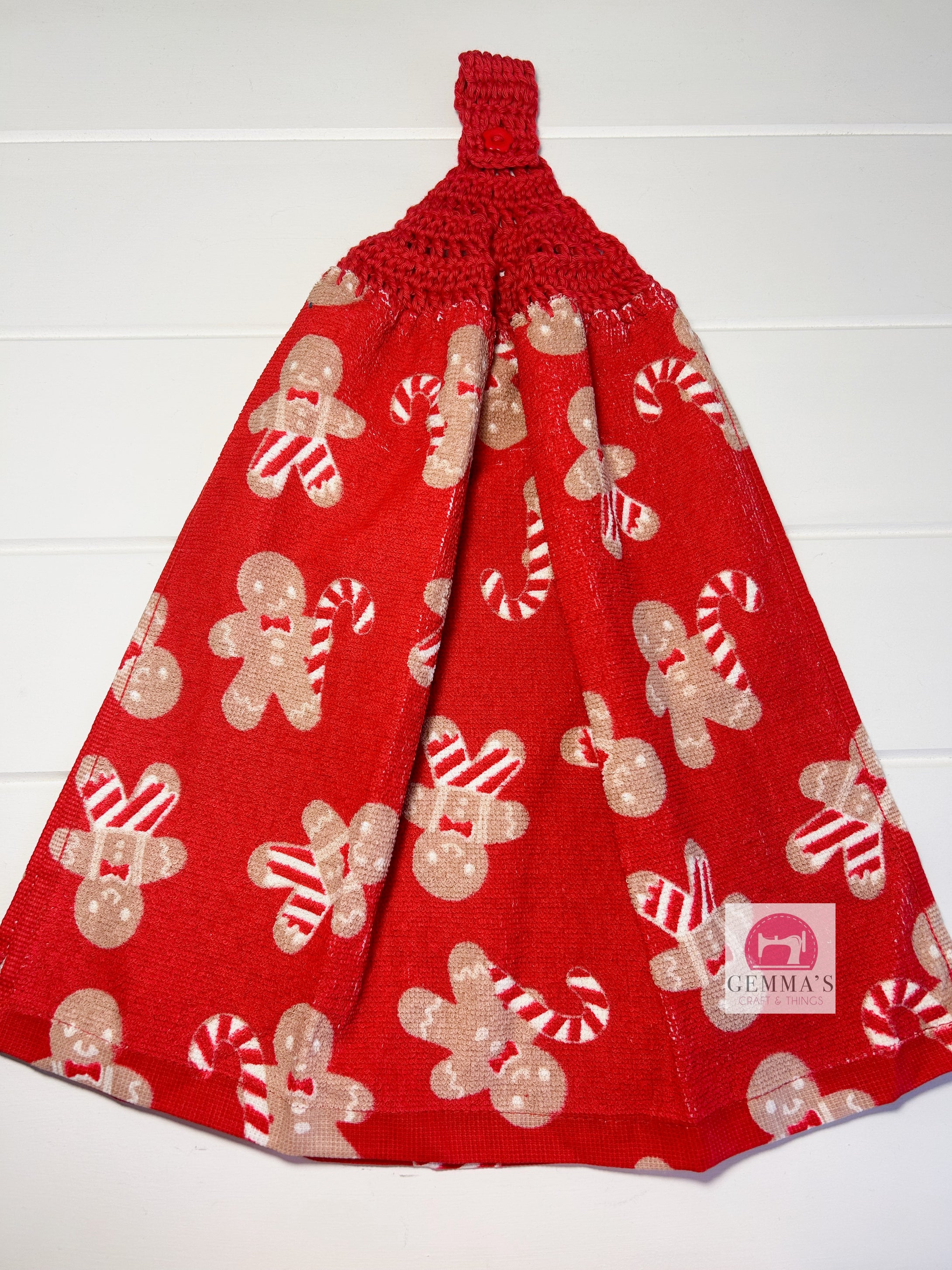 Red Gingerbread Tea Towel