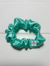 Load image into Gallery viewer, Aqua Silk Mini Scrunchie

