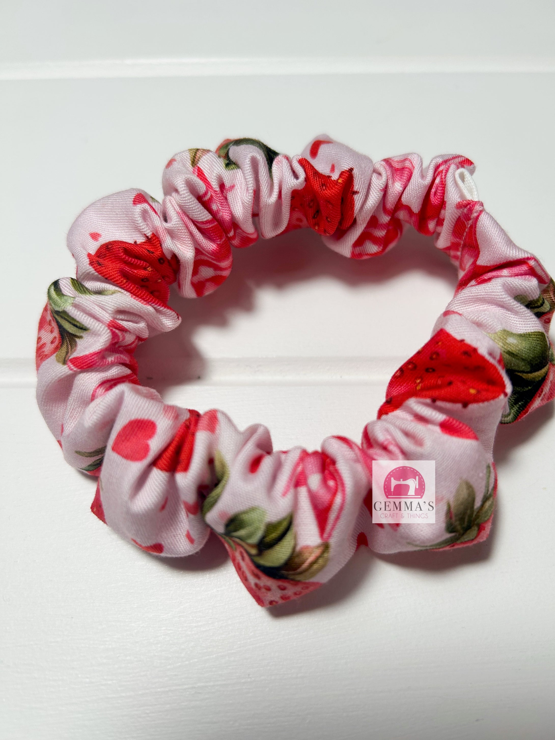 Red Strawberry Scrunchie